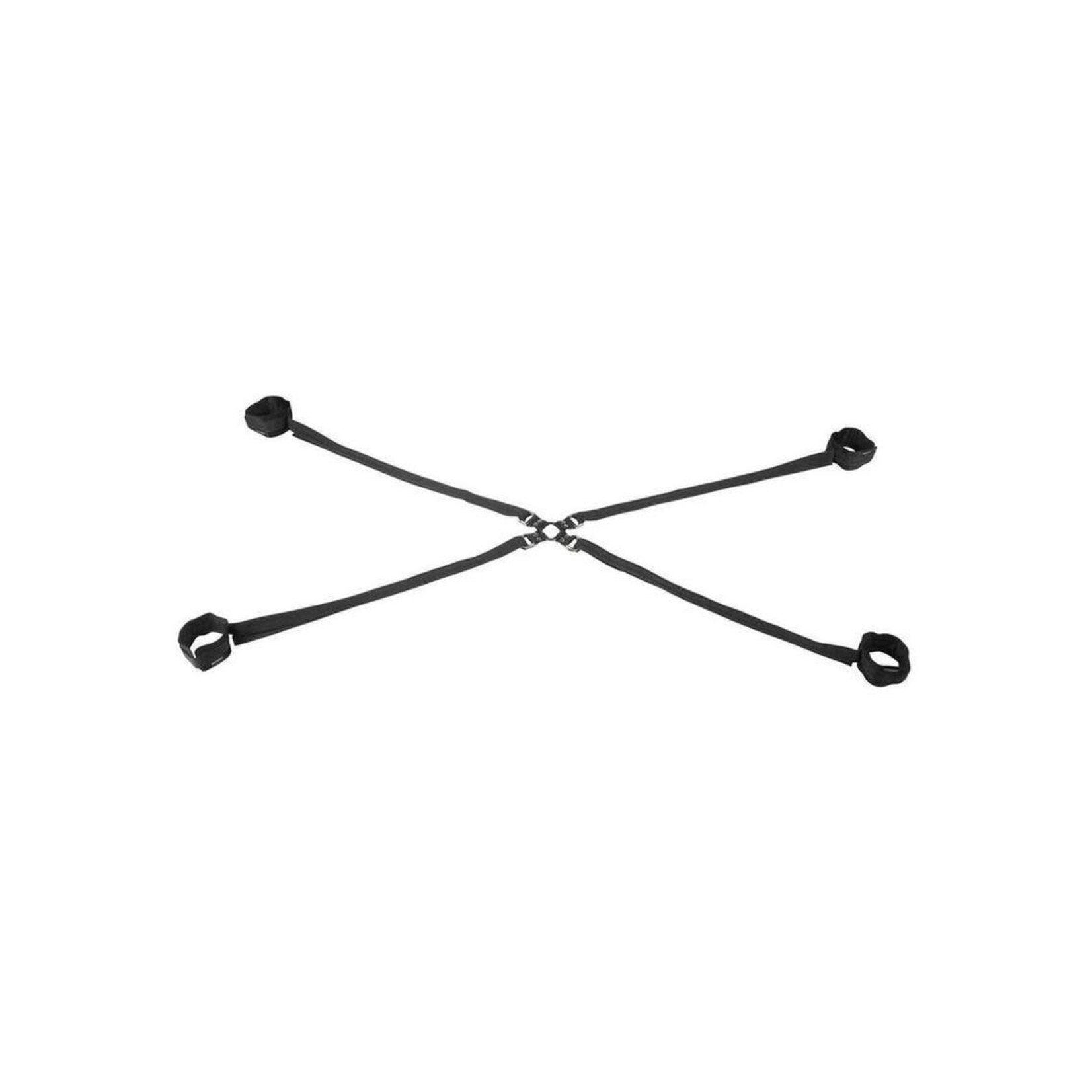 Velvet Noir Adjustable Hog Tie & Cuff Set - Black