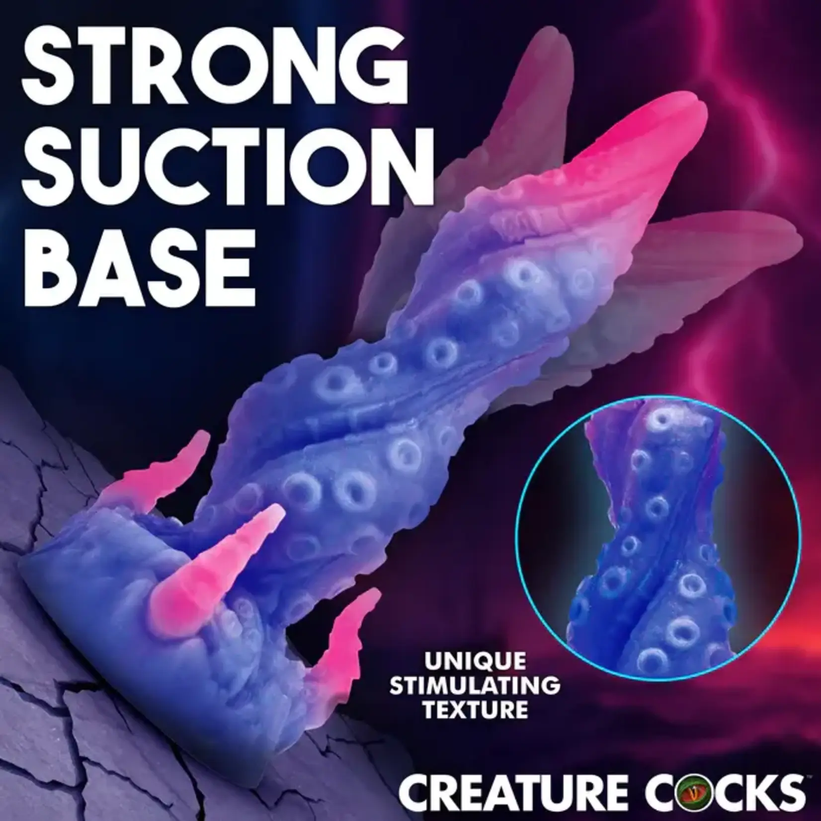 Creature Cocks Krakenar Tentacle Silicone Dildo - Blue/Pink