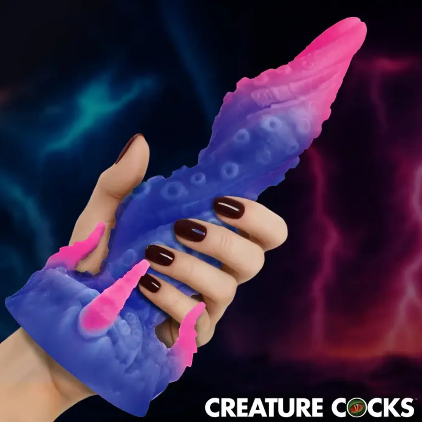 Creature Cocks Krakenar Tentacle Silicone Dildo - Blue/Pink