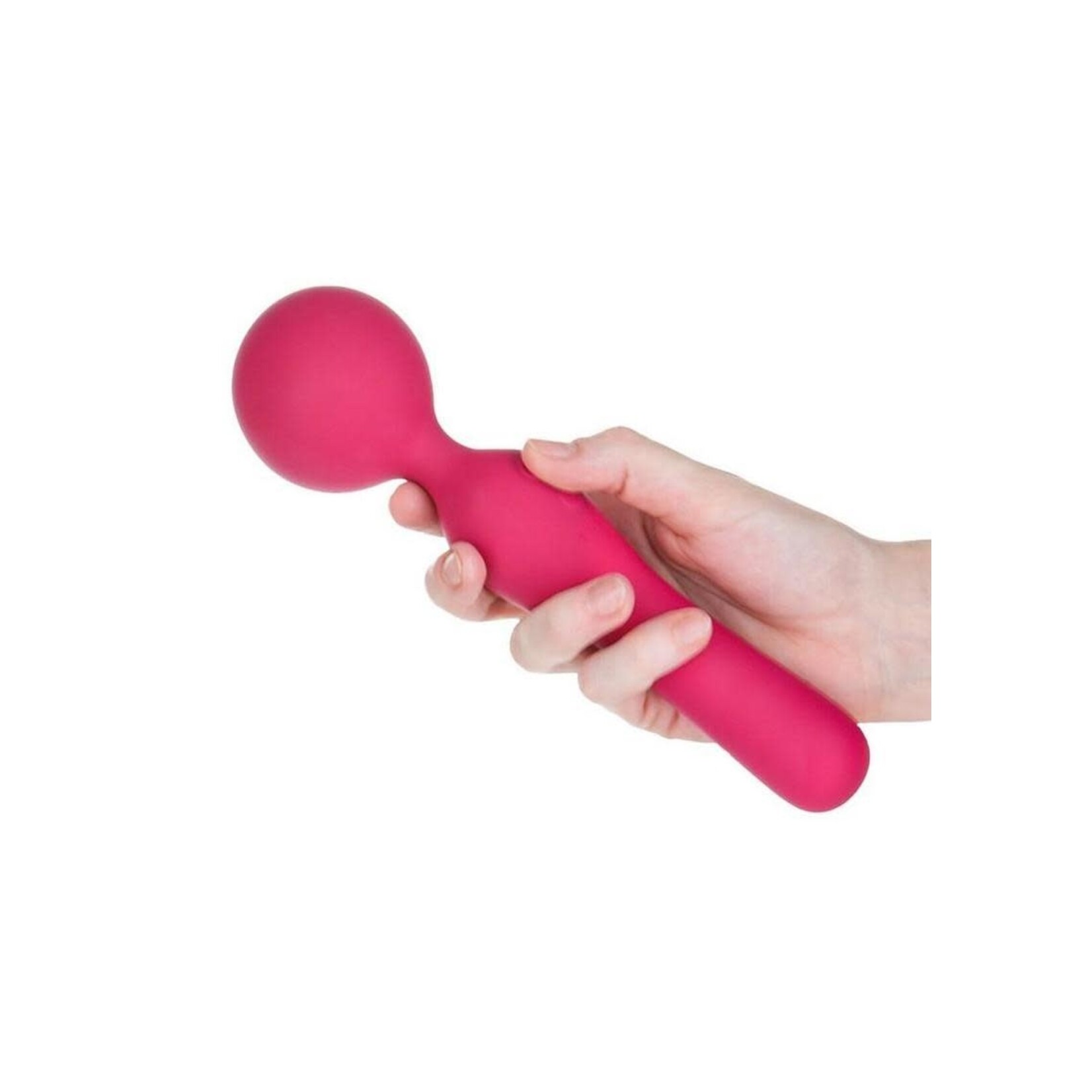 The Swan Sceptre Rechargeable Silicone Dual End Wand Massager - Berry