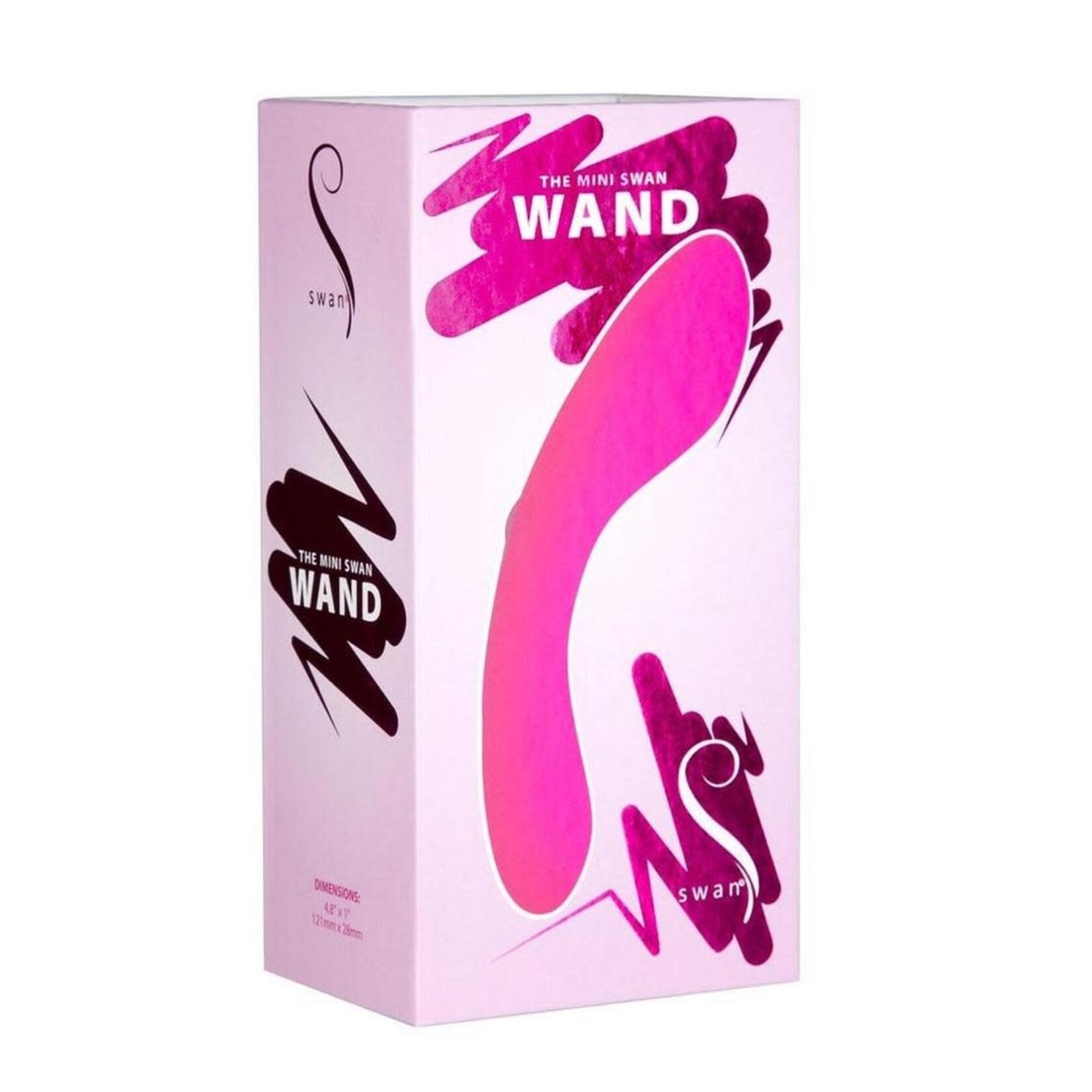 Swan Mini Swan Silicone Rechargeable Wand Massager - Pink