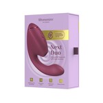 Womanizer Next Duo Rechargeable Silicone Dual G-Spot and Clitoral Stimulator - Dark Pink