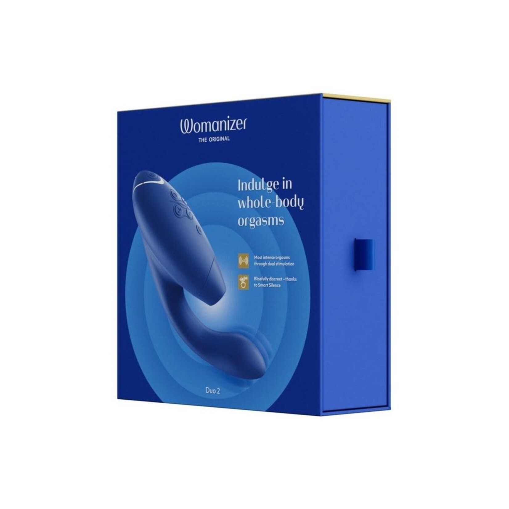 Womanizer Duo 2 Silicone Rechargeable Clitoral and G-Spot Stimulator - Blue