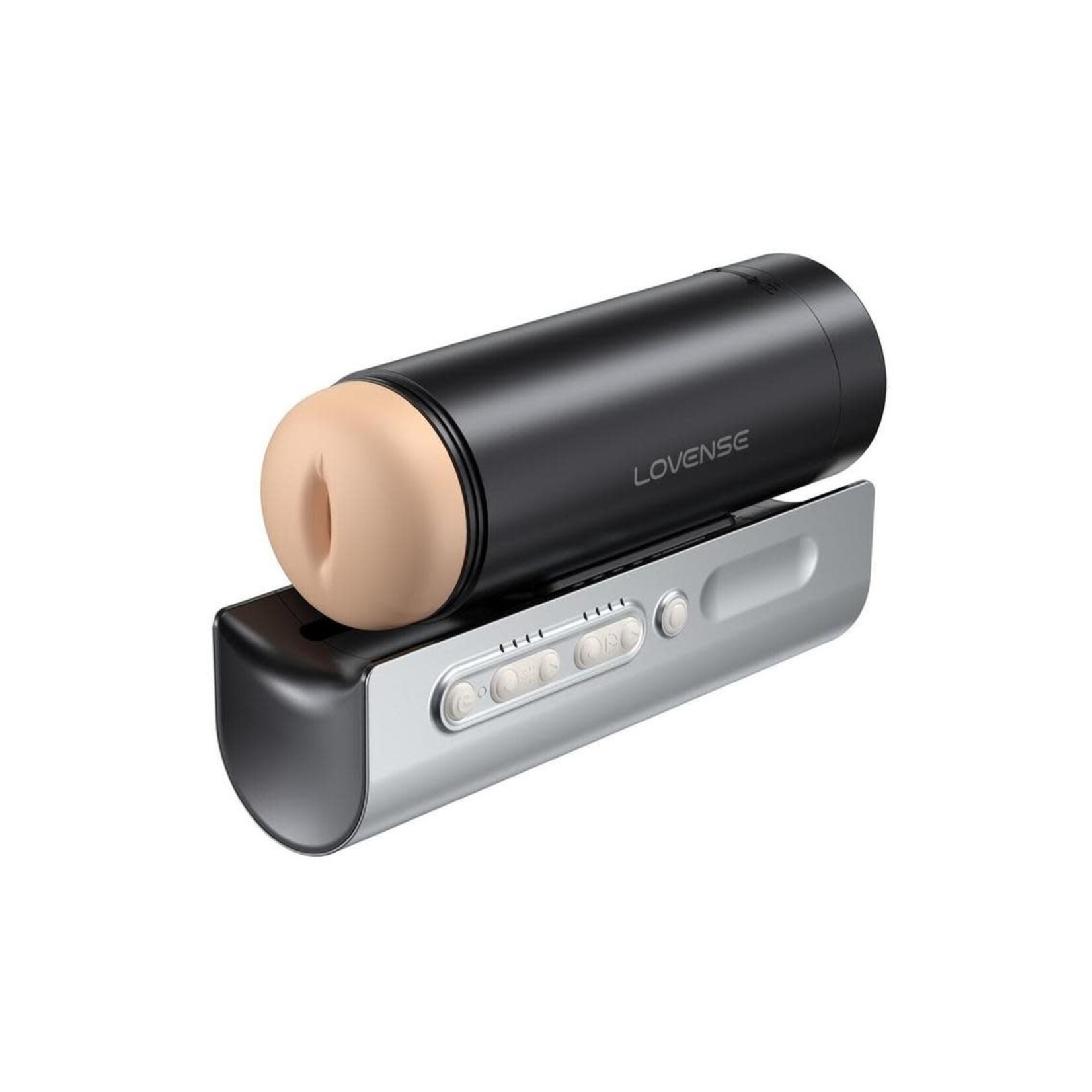 Lovense Solace Pro Rechargeable App Compatible Stroker - Black/Silver