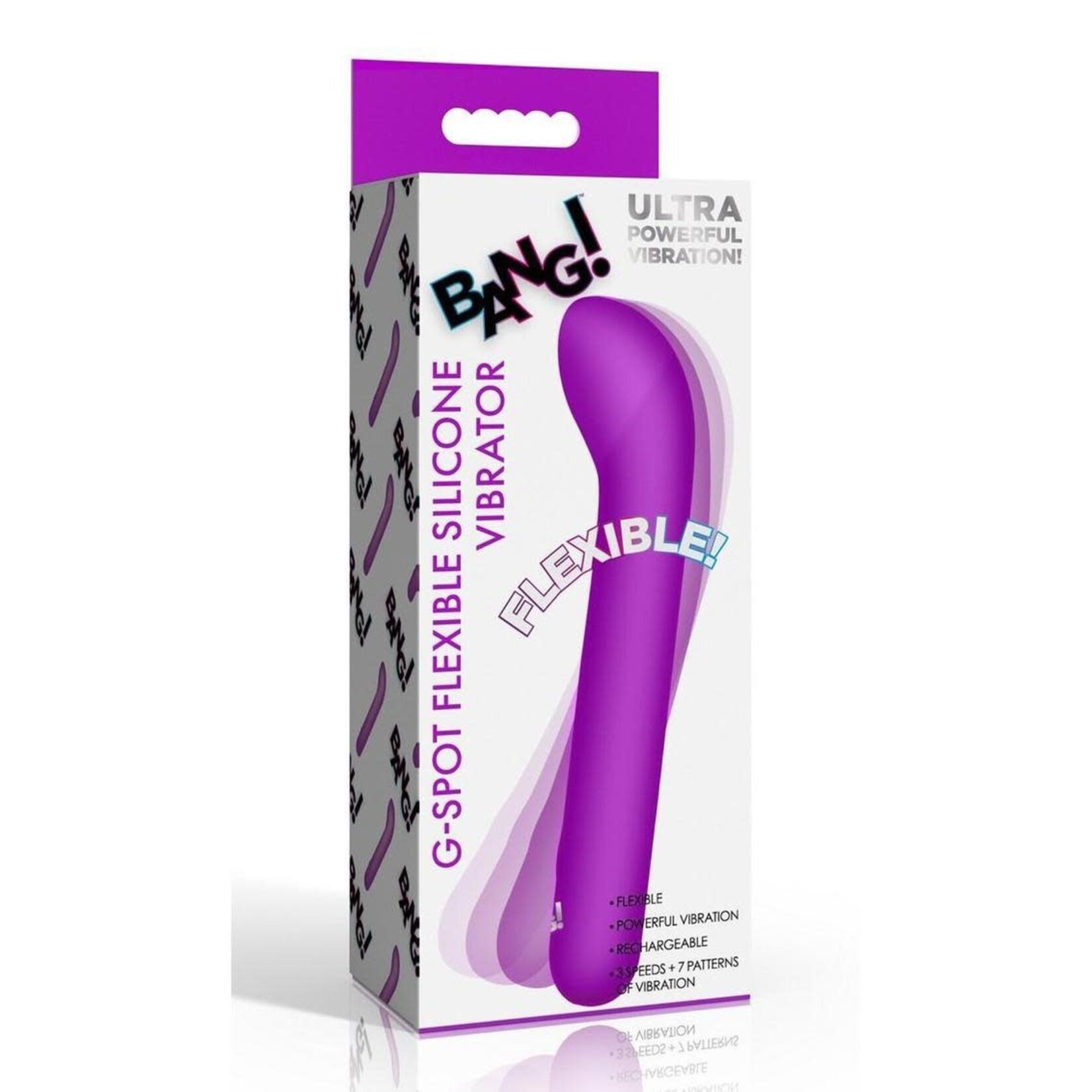 Bang! G-Spot Flexible Rechargeable Silicone Vibrator - Purple