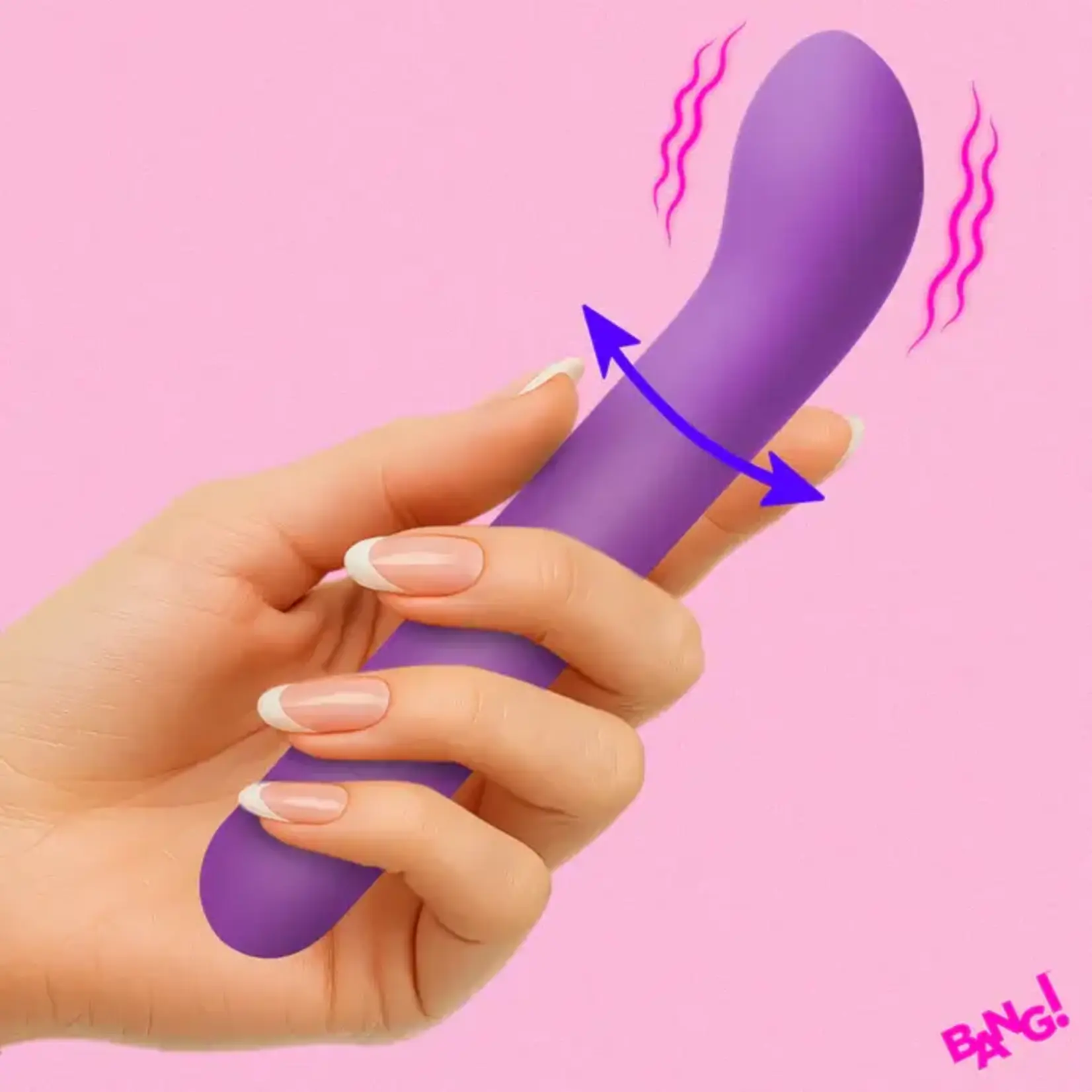 Bang! G-Spot Flexible Rechargeable Silicone Vibrator - Purple