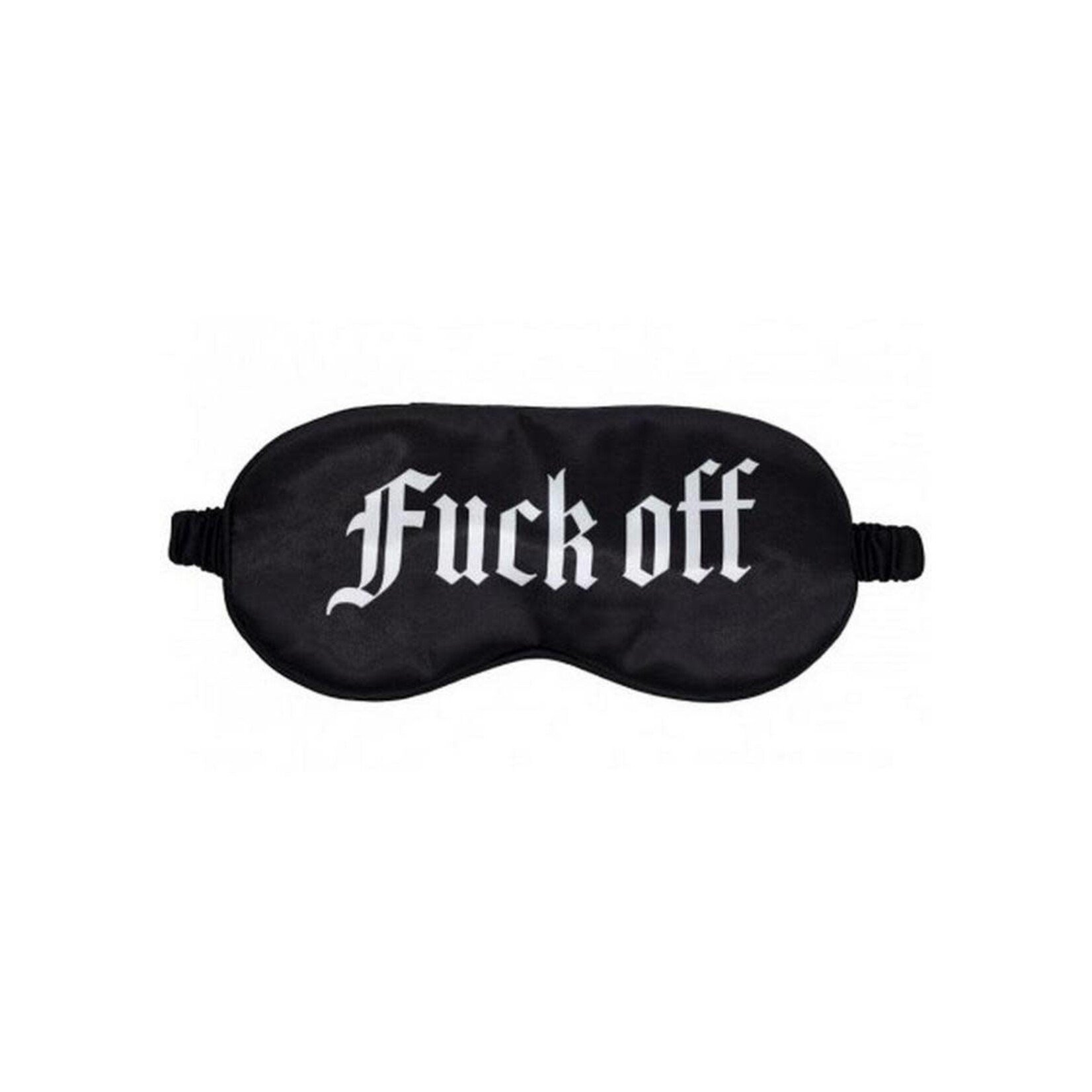 Ouch! Fuck Off Printed Satin Mask - Black