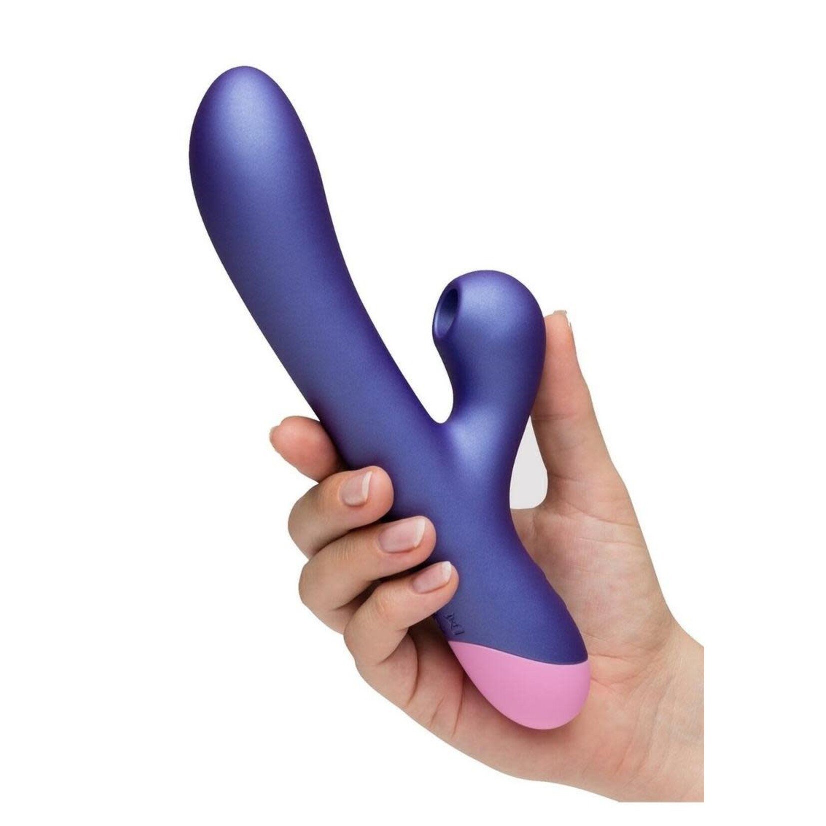 Romp Pulse Rechargeable Silicone Rabbit Vibrator with Pleasure Air - Purple/Pink