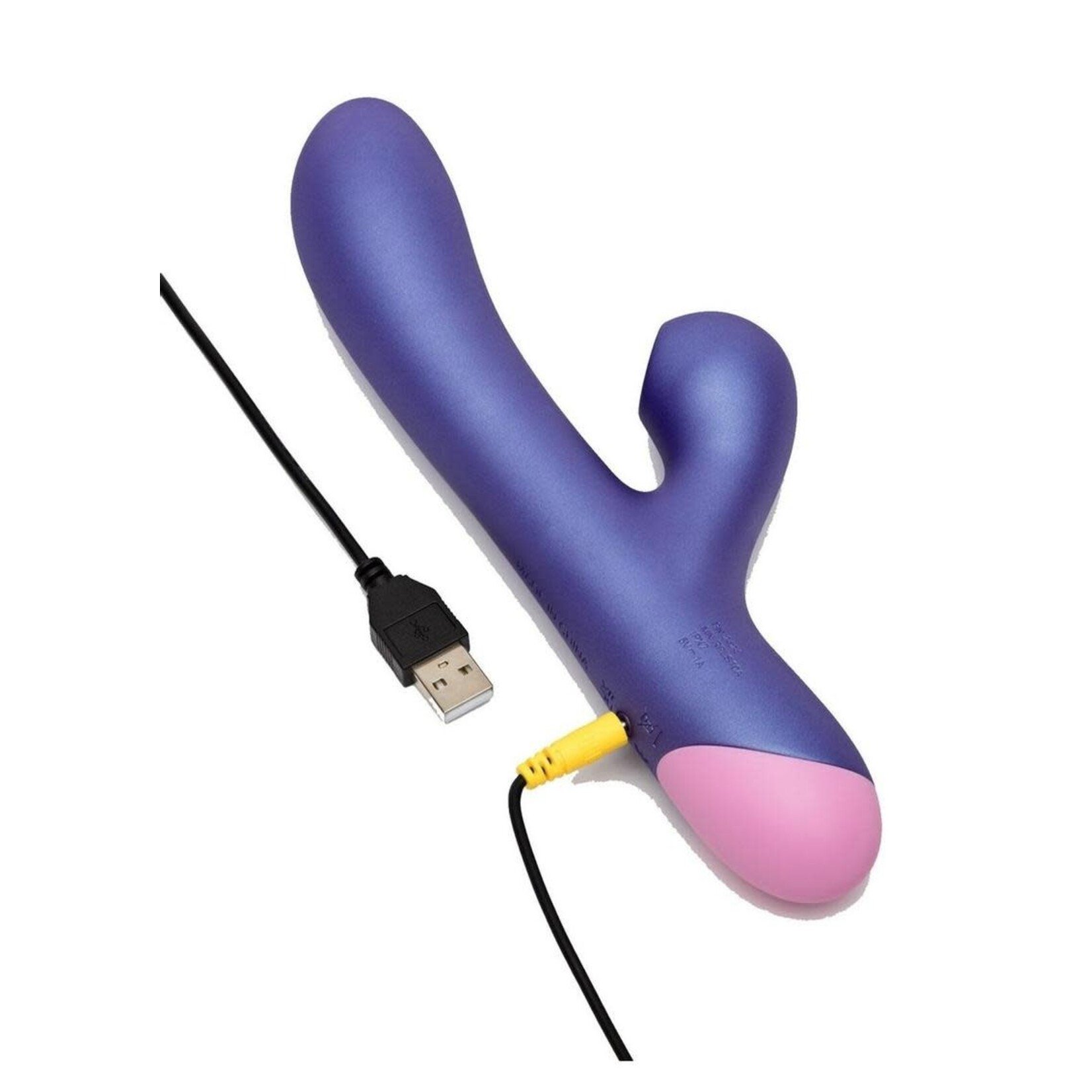 Romp Pulse Rechargeable Silicone Rabbit Vibrator with Pleasure Air - Purple/Pink