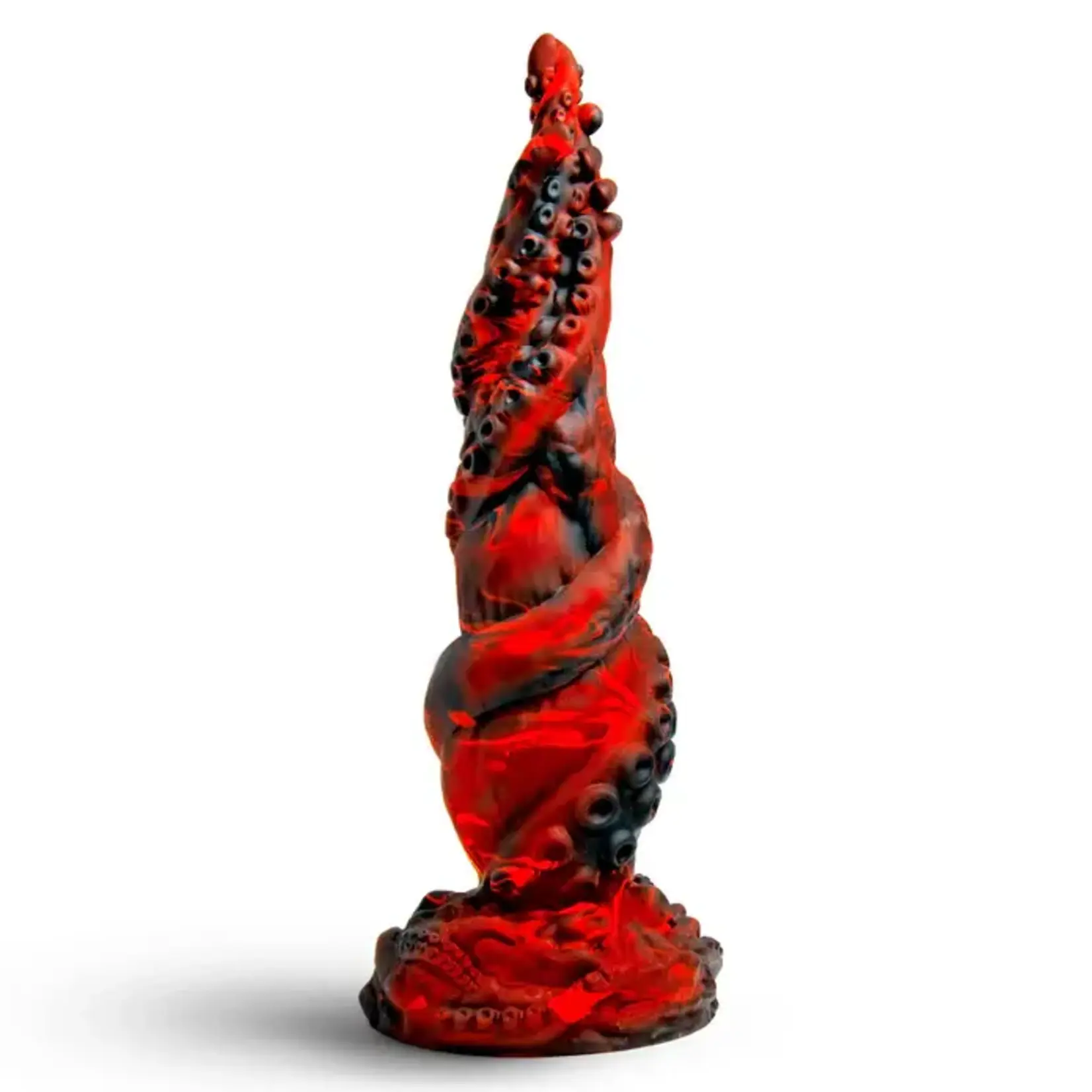 Creature Cock Kraken Spawn Tentacle Silicone Dildo - Red/Black