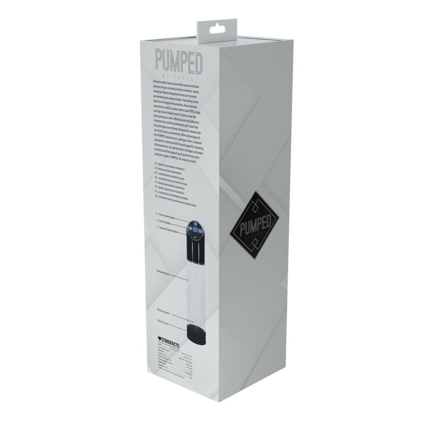 Pumped Automatic Waterproof Rechargeable Silicone Penis Pump - Black