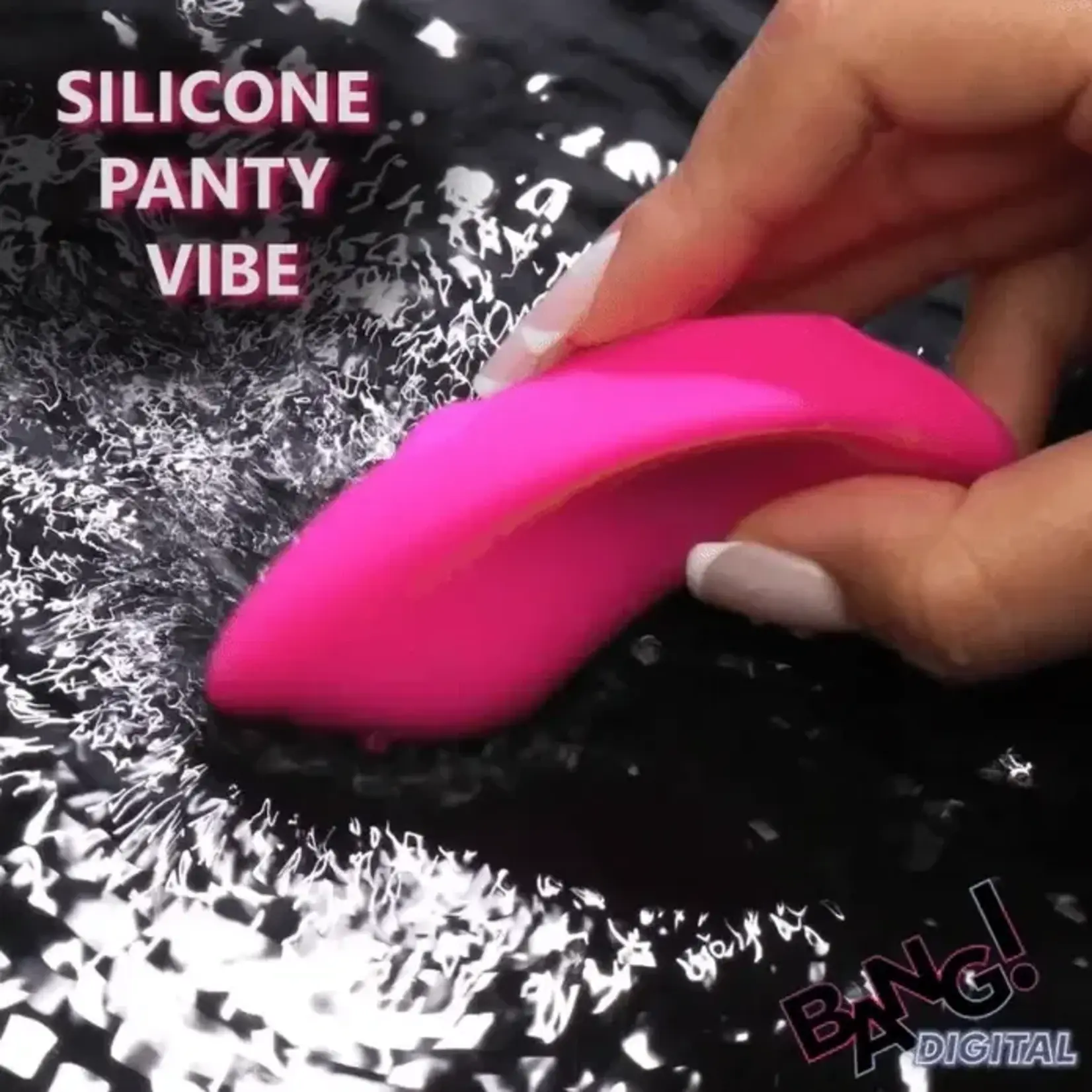 Bang! Silicone Rechargeable Panty Vibe with Remote Control - Pink