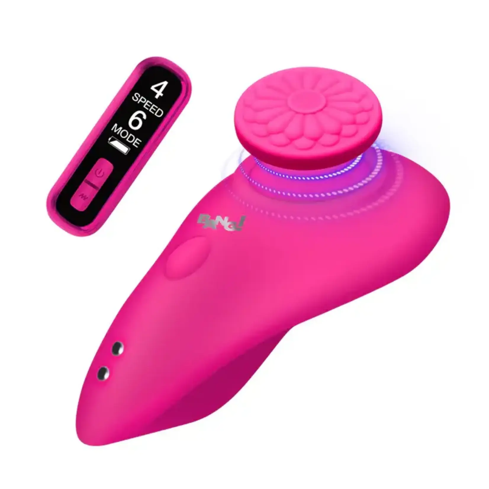Bang! Silicone Rechargeable Panty Vibe with Remote Control - Pink