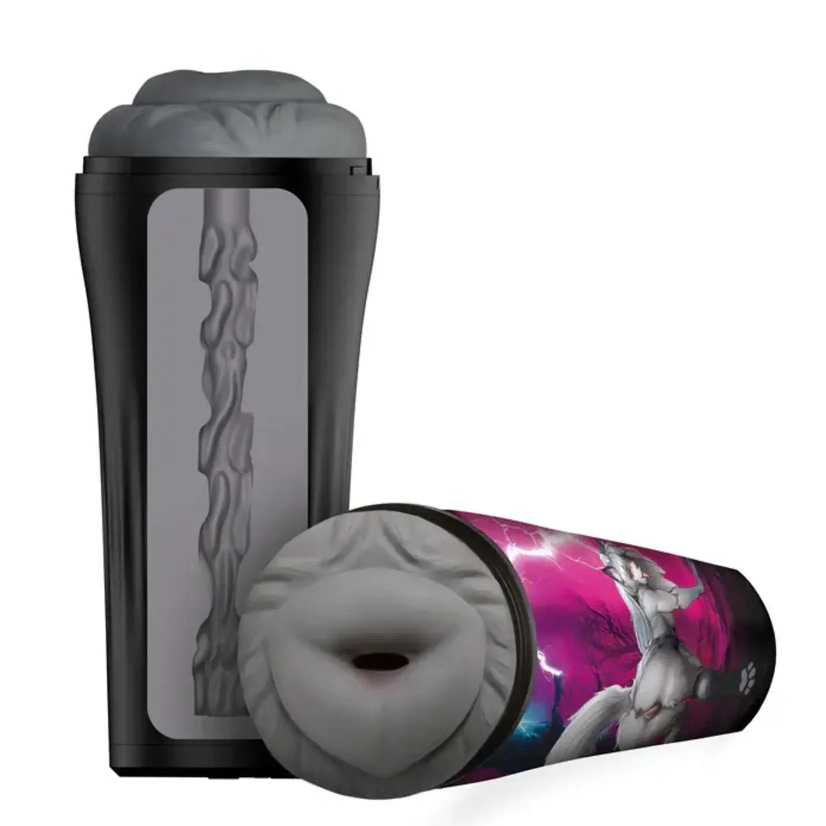 Creature Cocks Wolf Ass Stroker - Grey/Multicolor