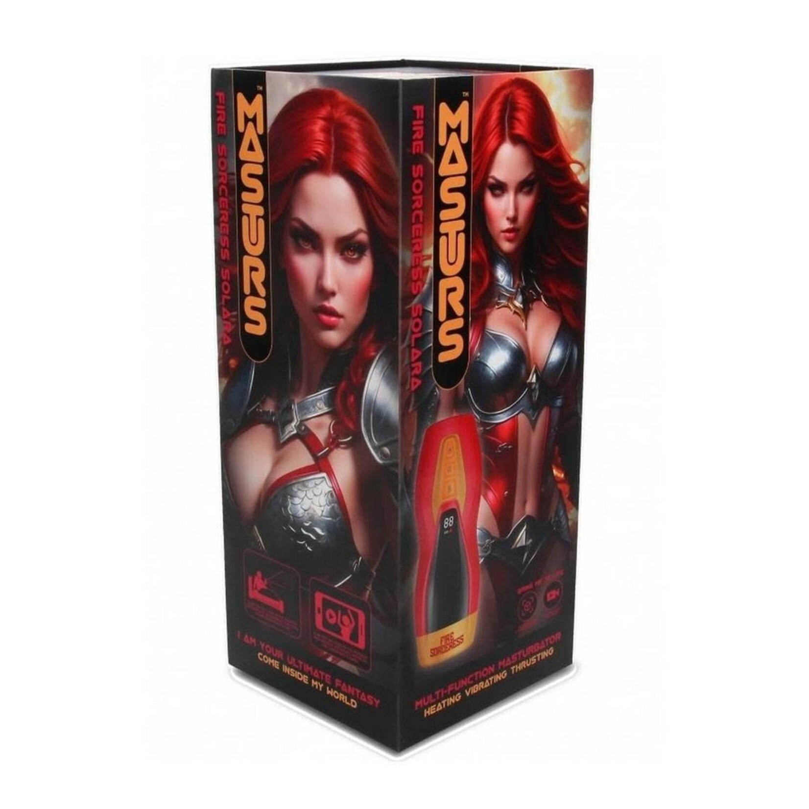 Masturs Solara Fire Sorceress Rechargeable Multi Function Masturbator - Red