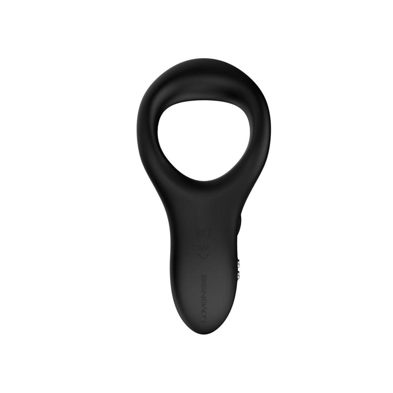 Lovense Diamo App Compatible Vibrating Silicone Cock Ring - Black