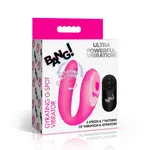 Bang! Gyrating G-Spot Rechargeable Silicone Dual Stimulating Vibrator with Remote - Pink