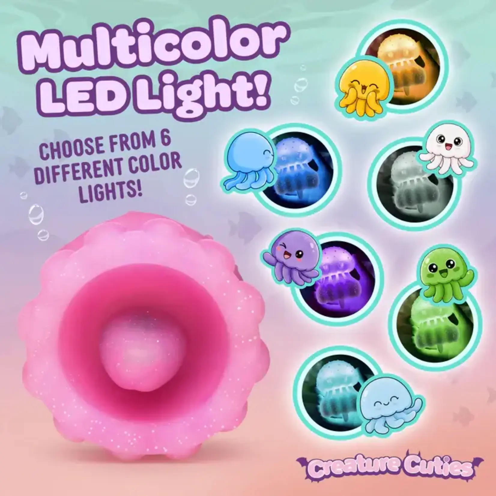 Creature Cocks Glow Jelly Licking & Vibrating Rechargeable Silicone Stimulator - Pink