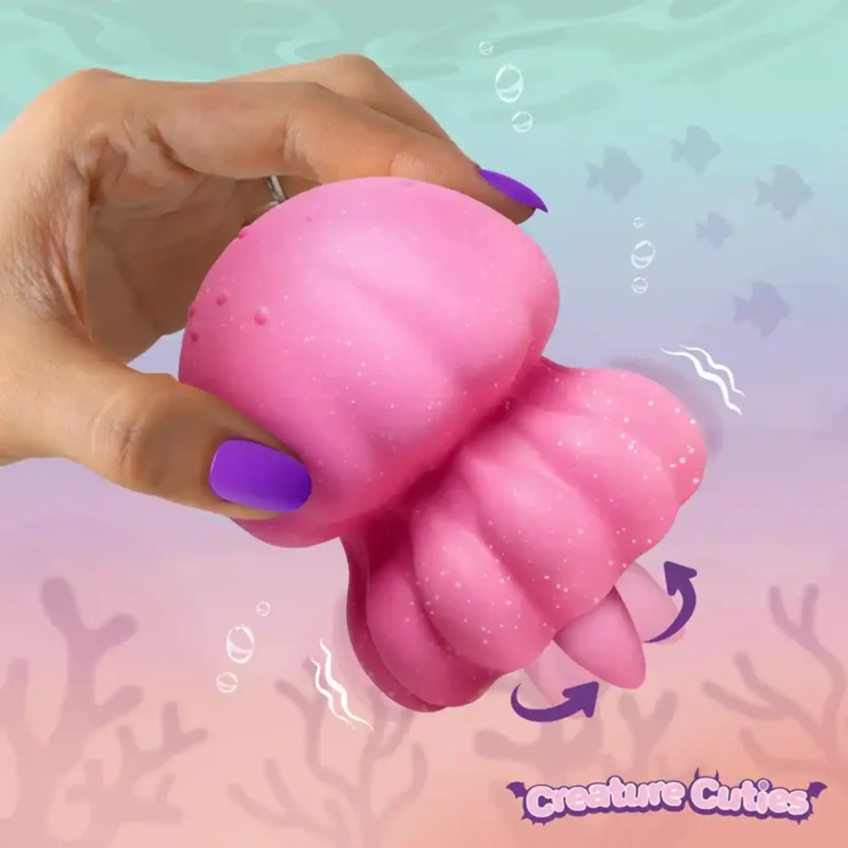 Creature Cocks Glow Jelly Licking & Vibrating Rechargeable Silicone Stimulator - Pink