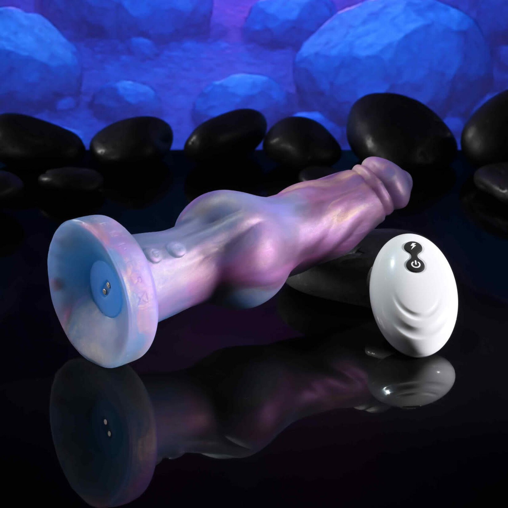 Gender X Imaginary Friend Rechargeable Silicone Vibrating Dildo with Remote Control - Multicolor