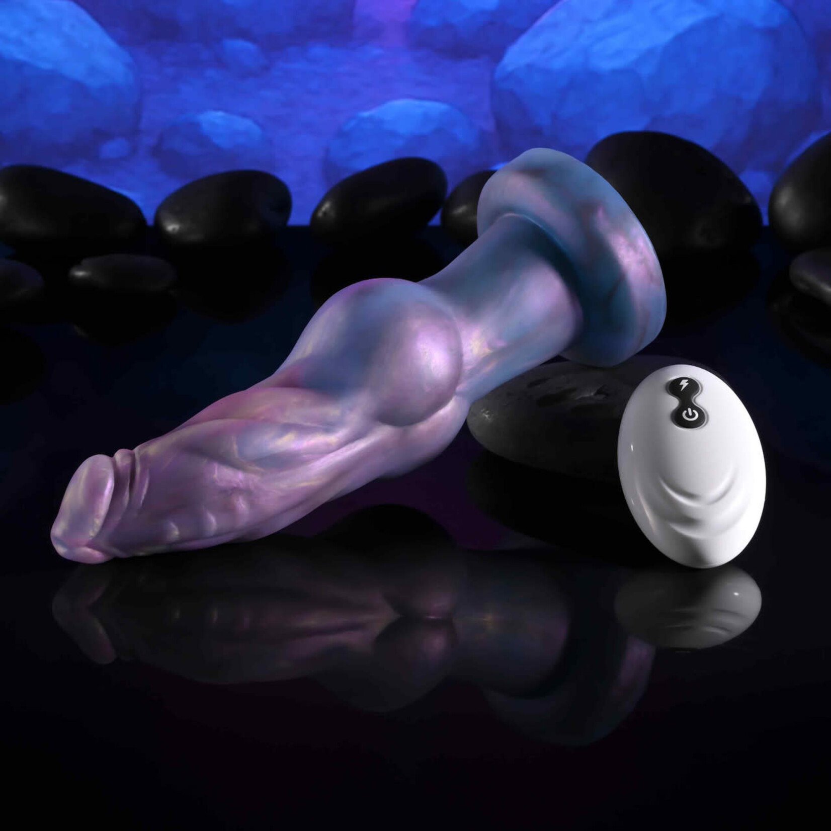 Gender X Imaginary Friend Rechargeable Silicone Vibrating Dildo with Remote Control - Multicolor