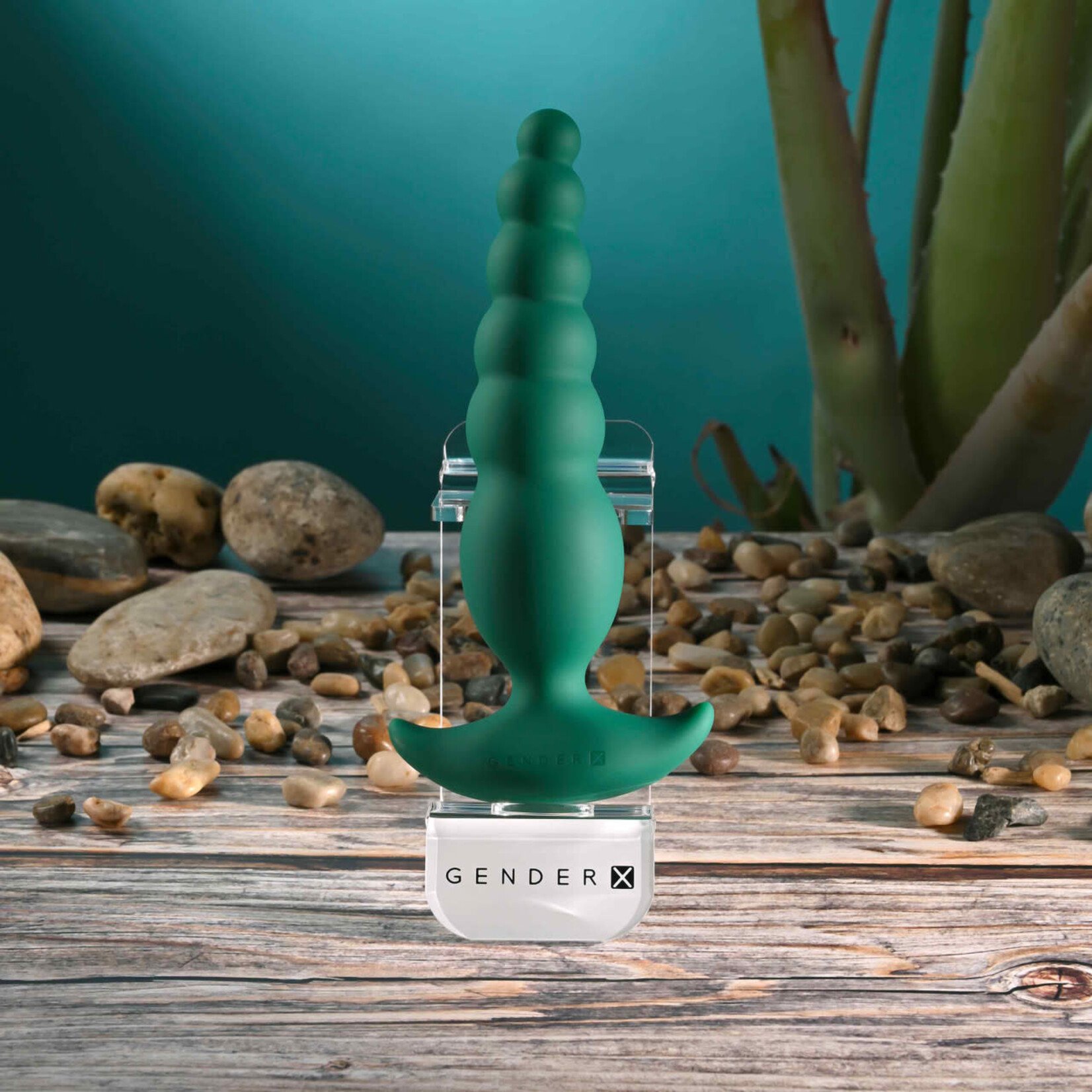 Gender X The Rattler Rechargeable Silicone Twirling Prostate Vibrator - Green