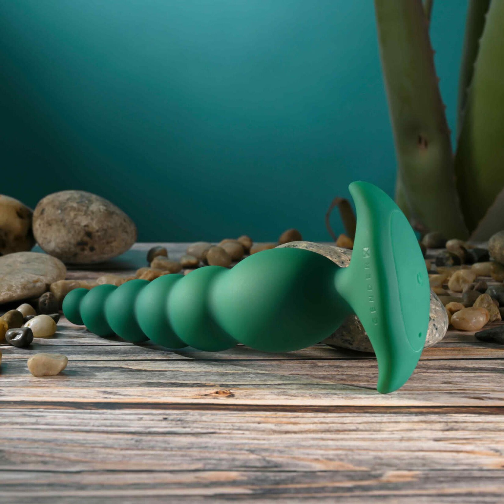 Gender X The Rattler Rechargeable Silicone Twirling Prostate Vibrator - Green