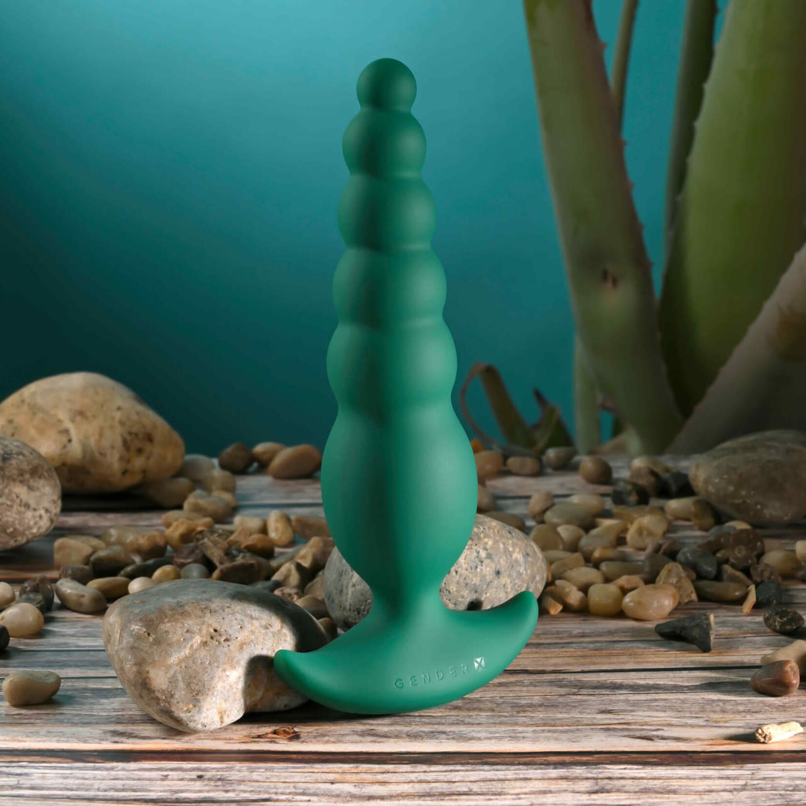 Gender X The Rattler Rechargeable Silicone Twirling Prostate Vibrator - Green