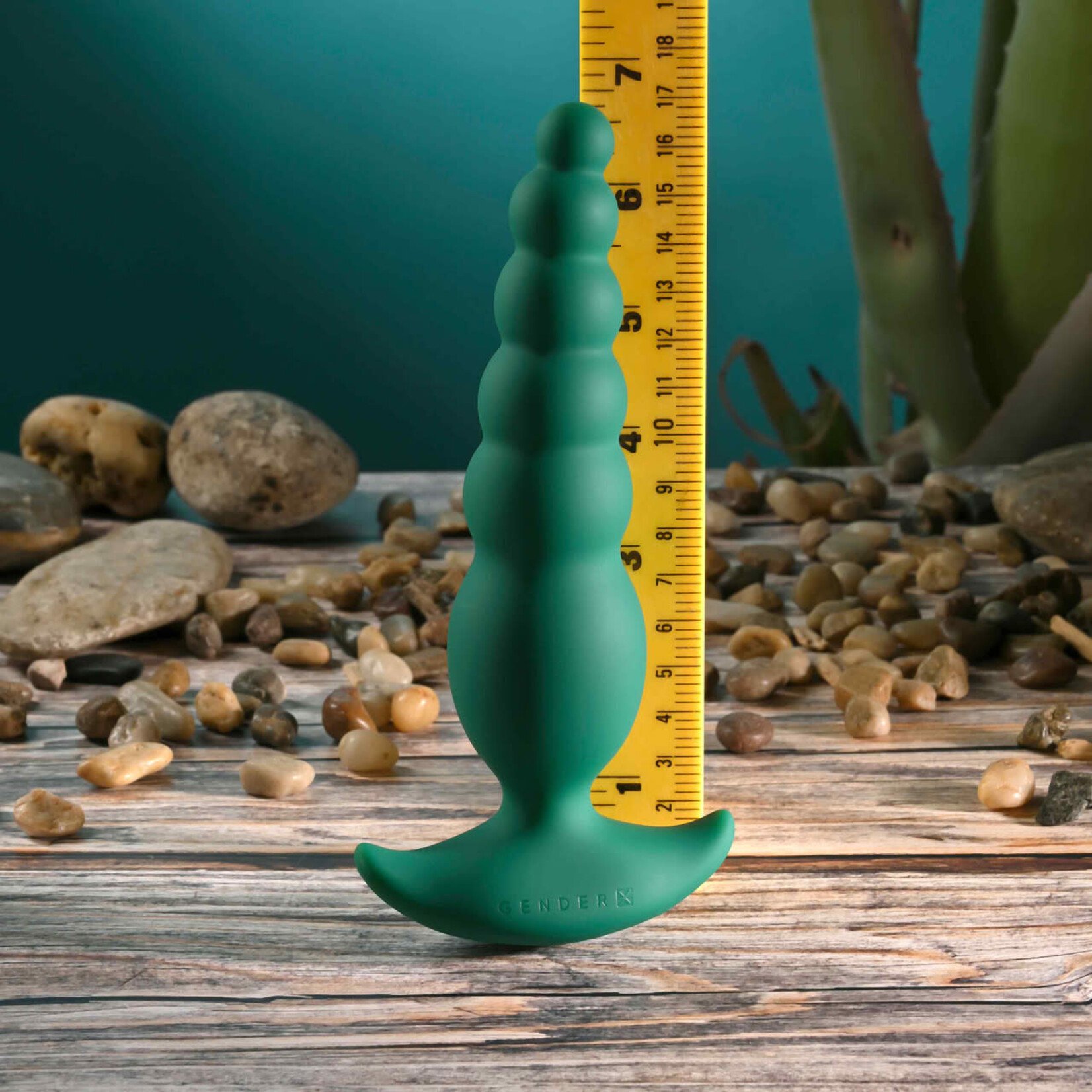 Gender X The Rattler Rechargeable Silicone Twirling Prostate Vibrator - Green