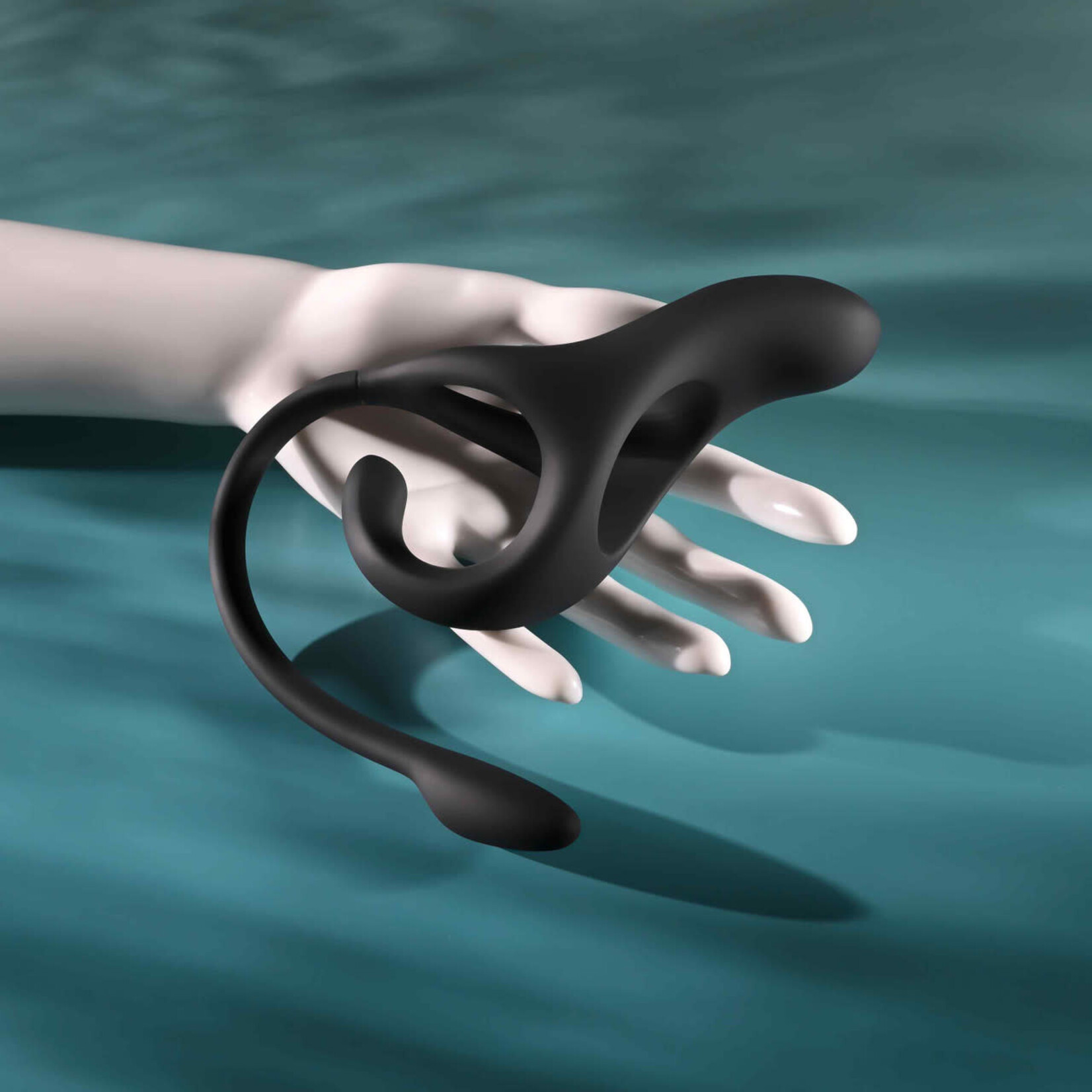 Zero Tolerance All the Bases Rechargeable Silicone Couples Ring and Plug with Remote Control - Black