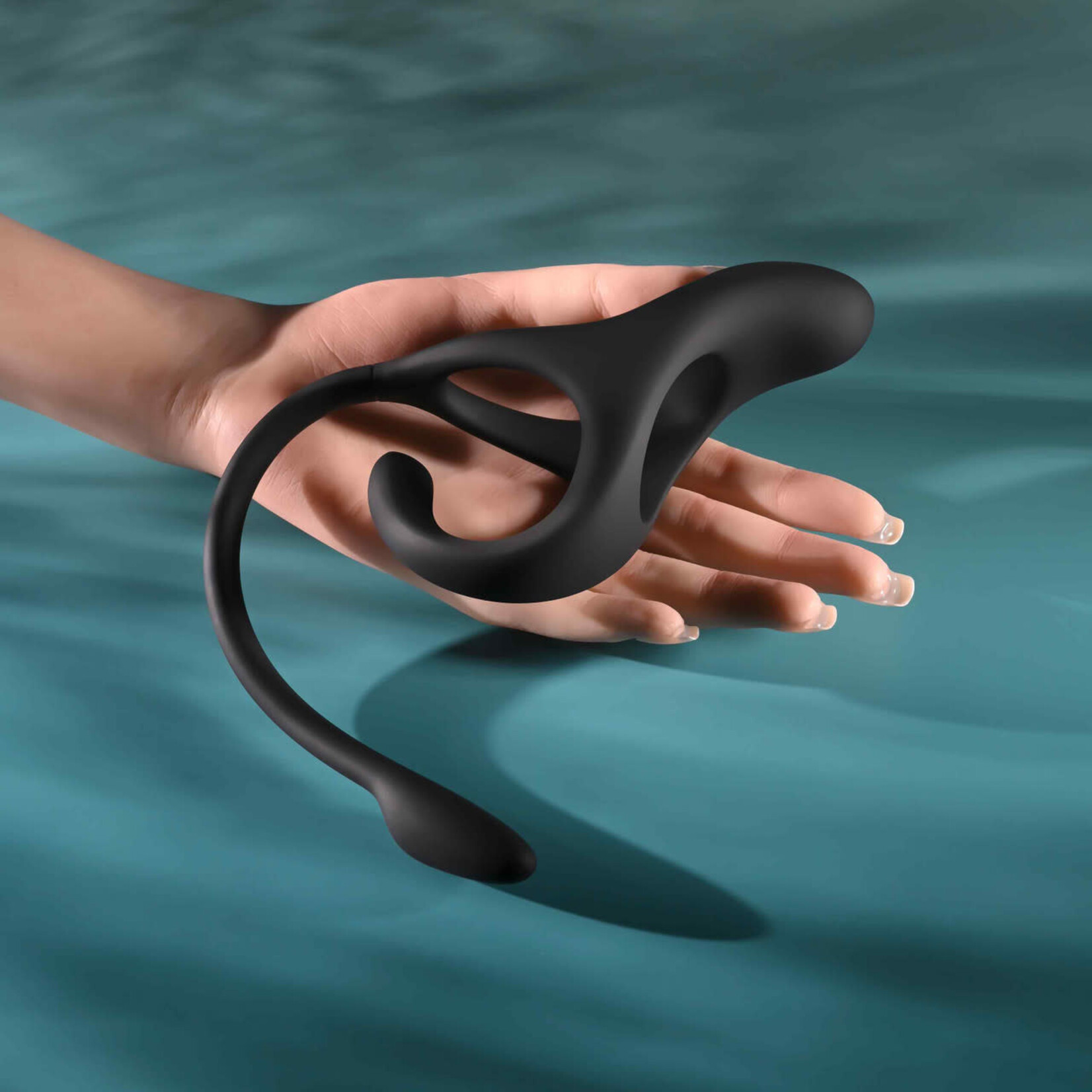 Zero Tolerance All the Bases Rechargeable Silicone Couples Ring and Plug with Remote Control - Black