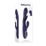 Bow Down Rechargeable Silicone Vibrator with Clitoral Stimulator - Purple