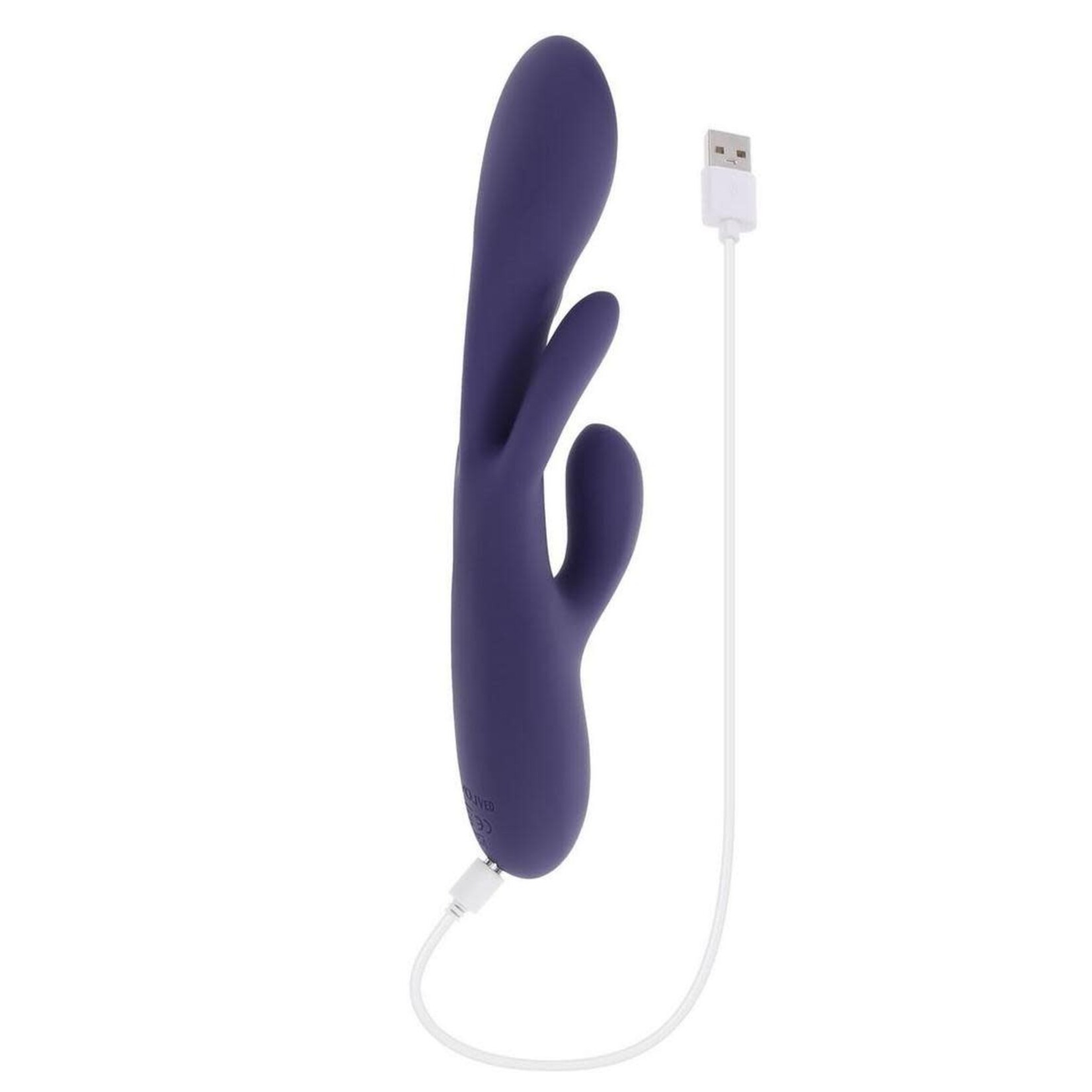 Bow Down Rechargeable Silicone Vibrator with Clitoral Stimulator - Purple