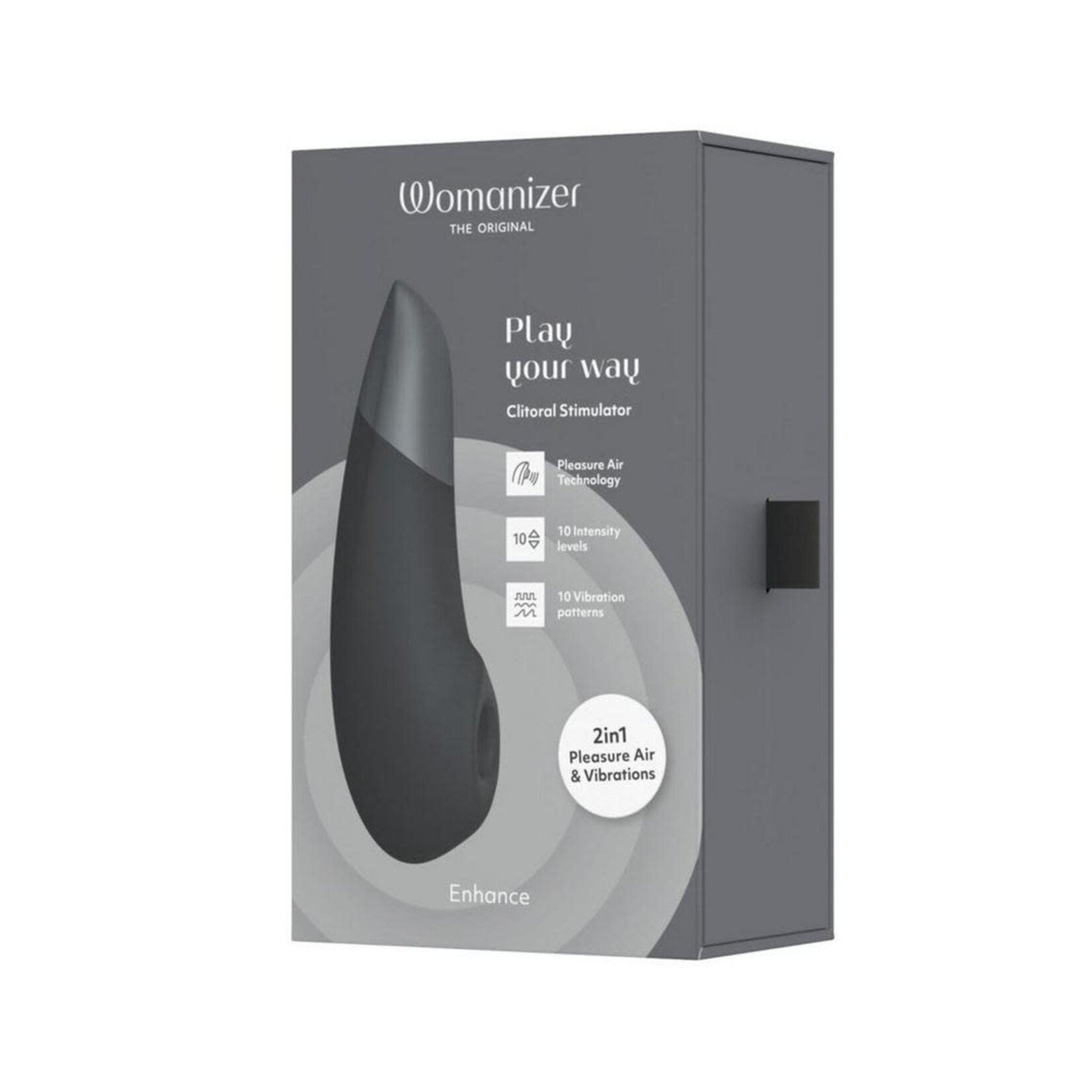 Womanizer Enhance Rechargeable Silicone Clitoral Stimulator - Black