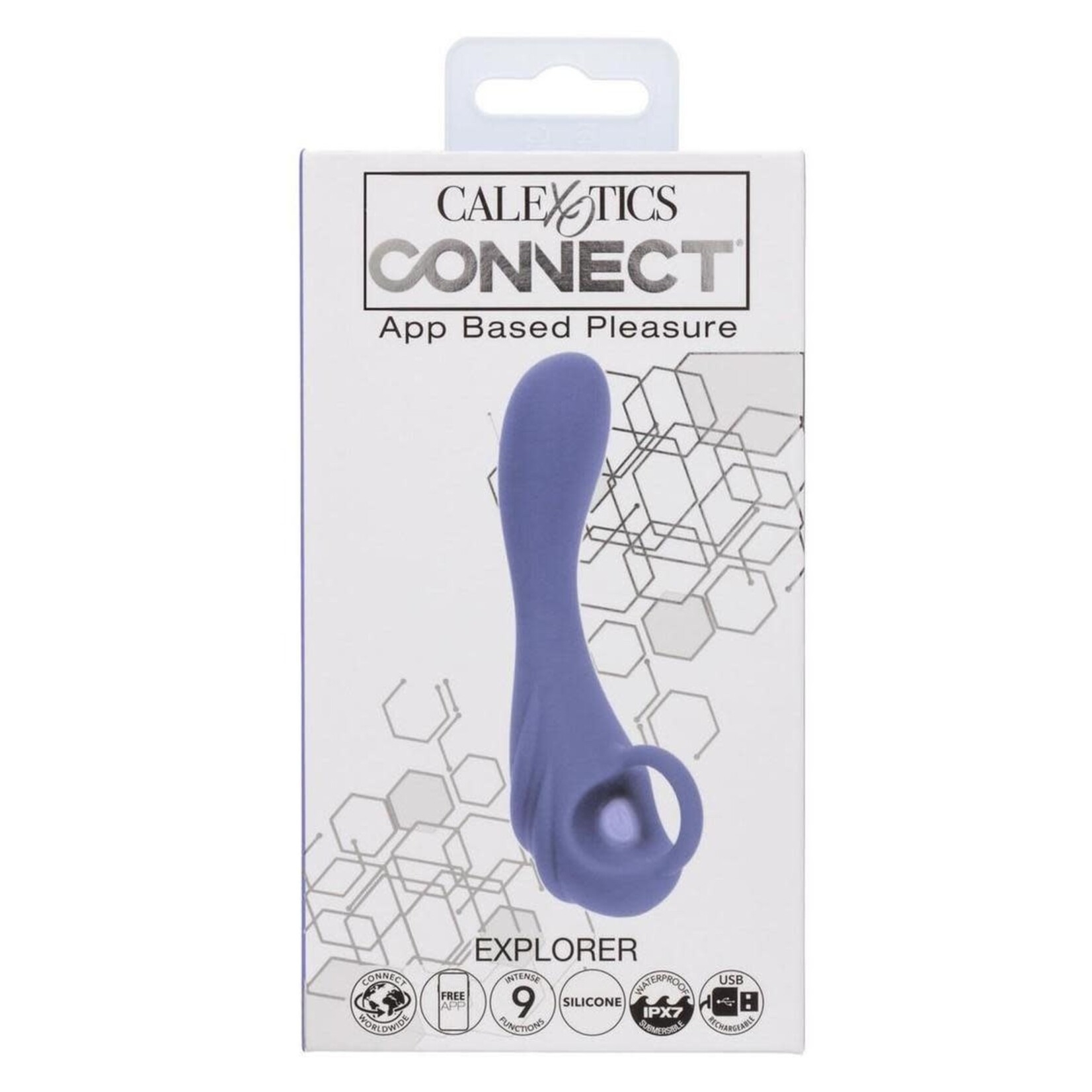 CalExotics Connect Explorer Rechargeable Silicone App Compatible Probe - Purple