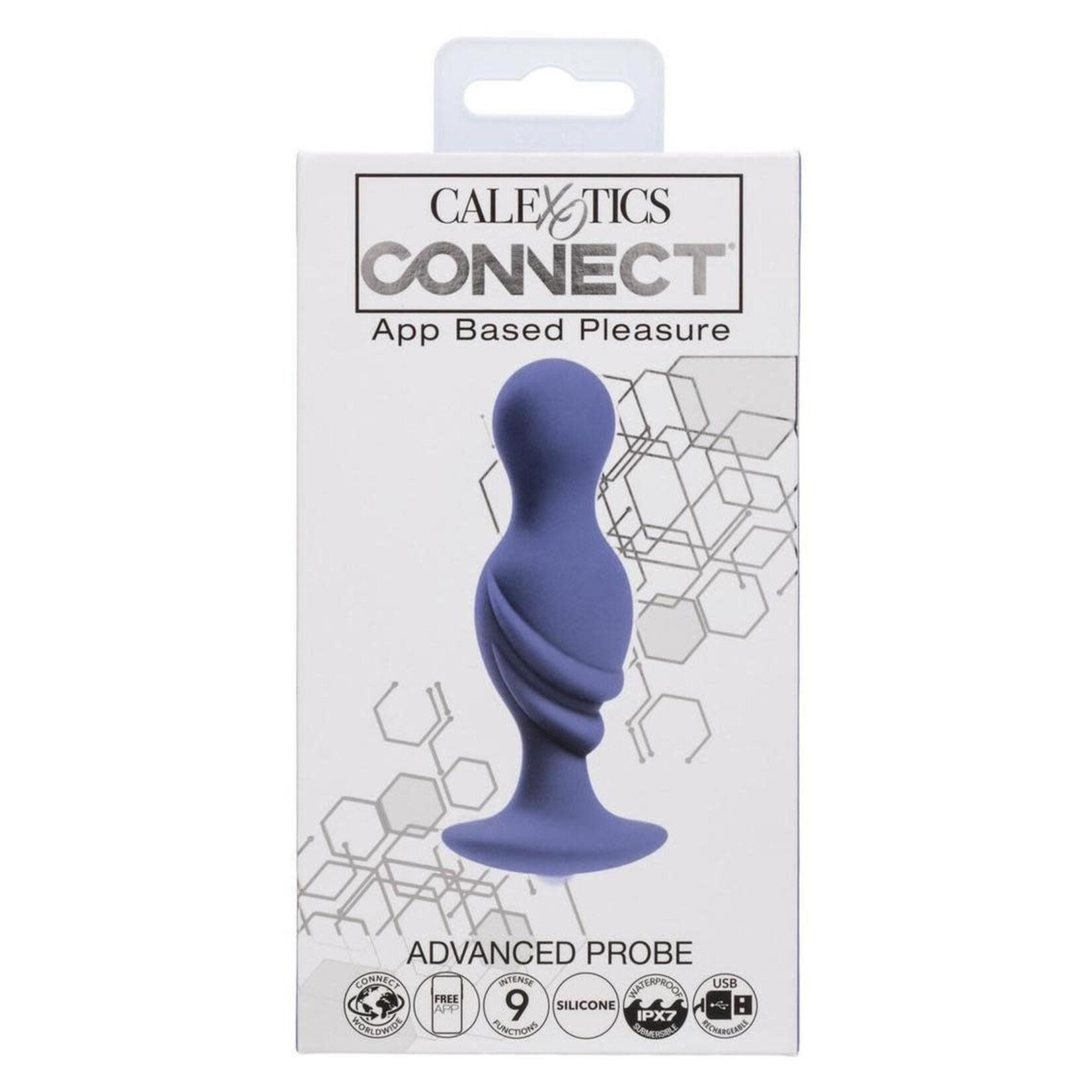 CalExotics Connect Advanced Rechargeable Silicone App Compatible Probe - Purple