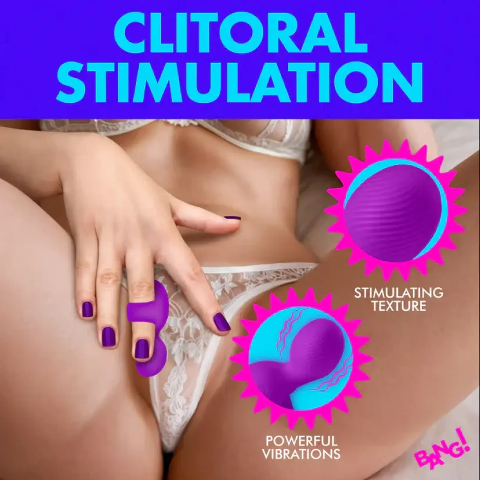 Bang! Silicone Rechargeable Finger Vibe - Purple