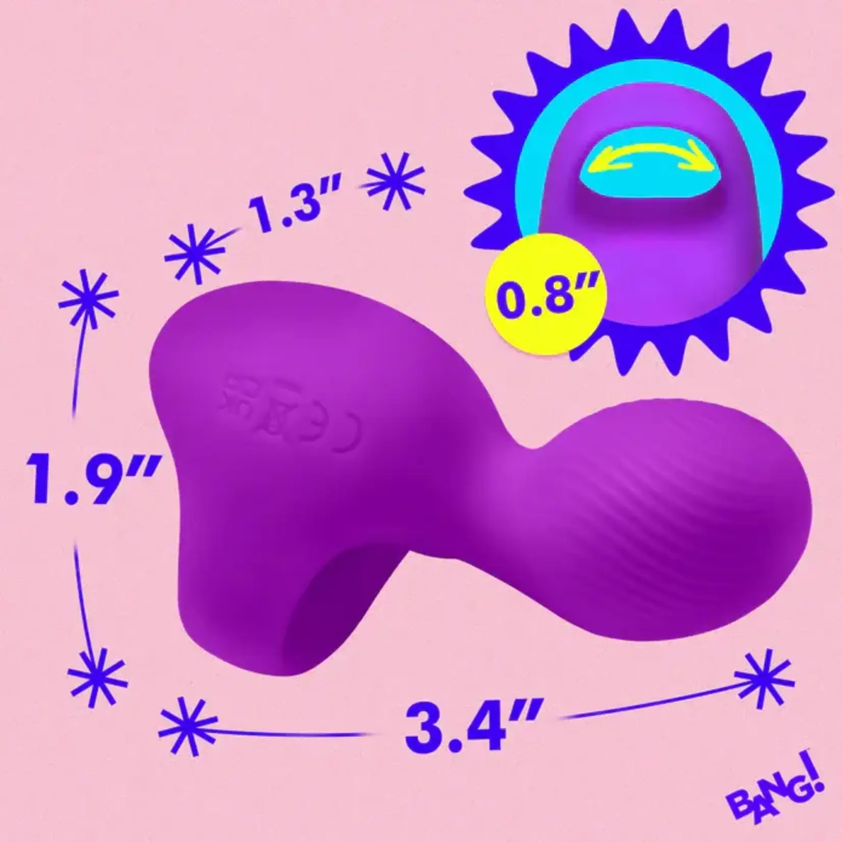 Bang! Silicone Rechargeable Finger Vibe - Purple