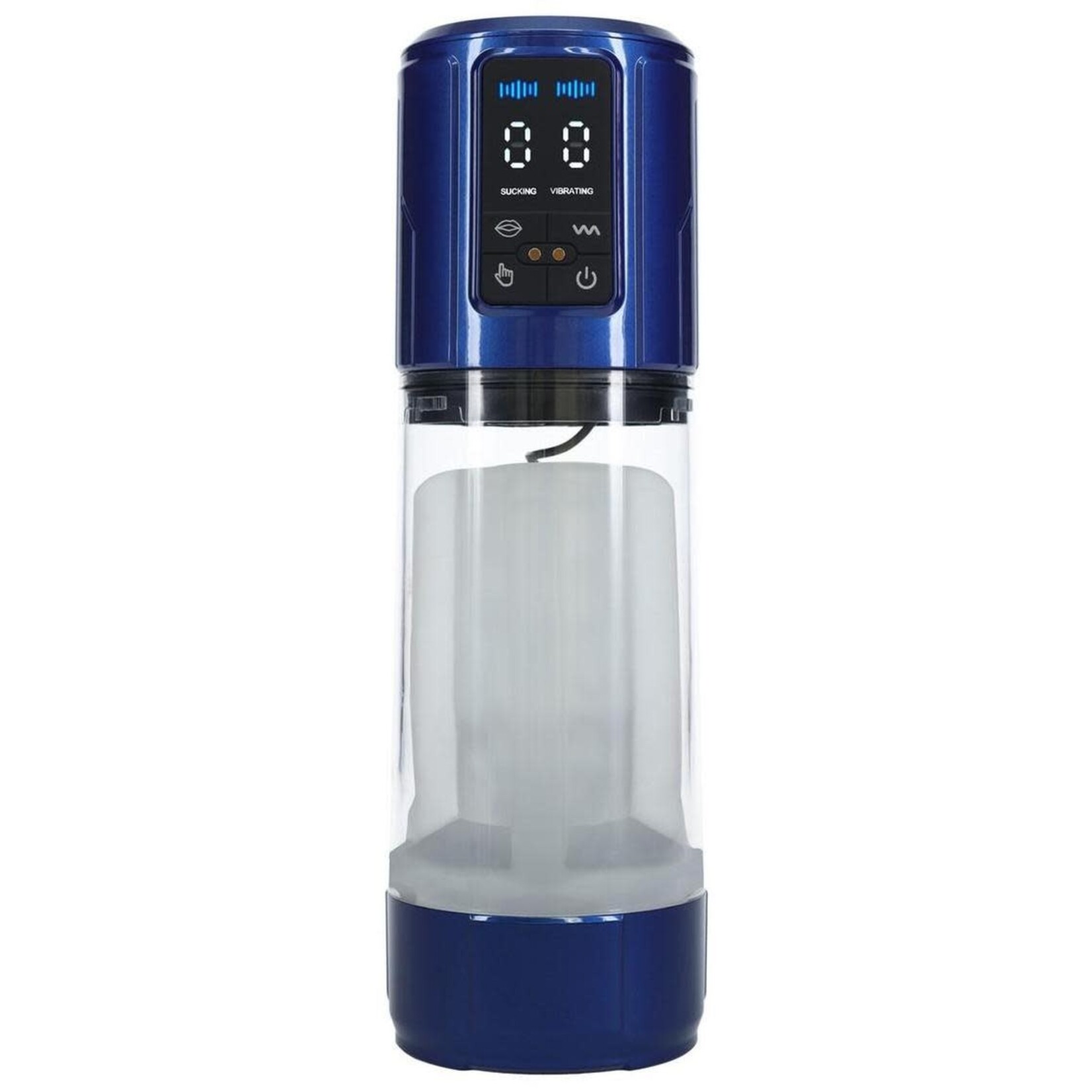 Pumped UltraLift 10 Function Rechargeable Masturbator - Metallic Blue