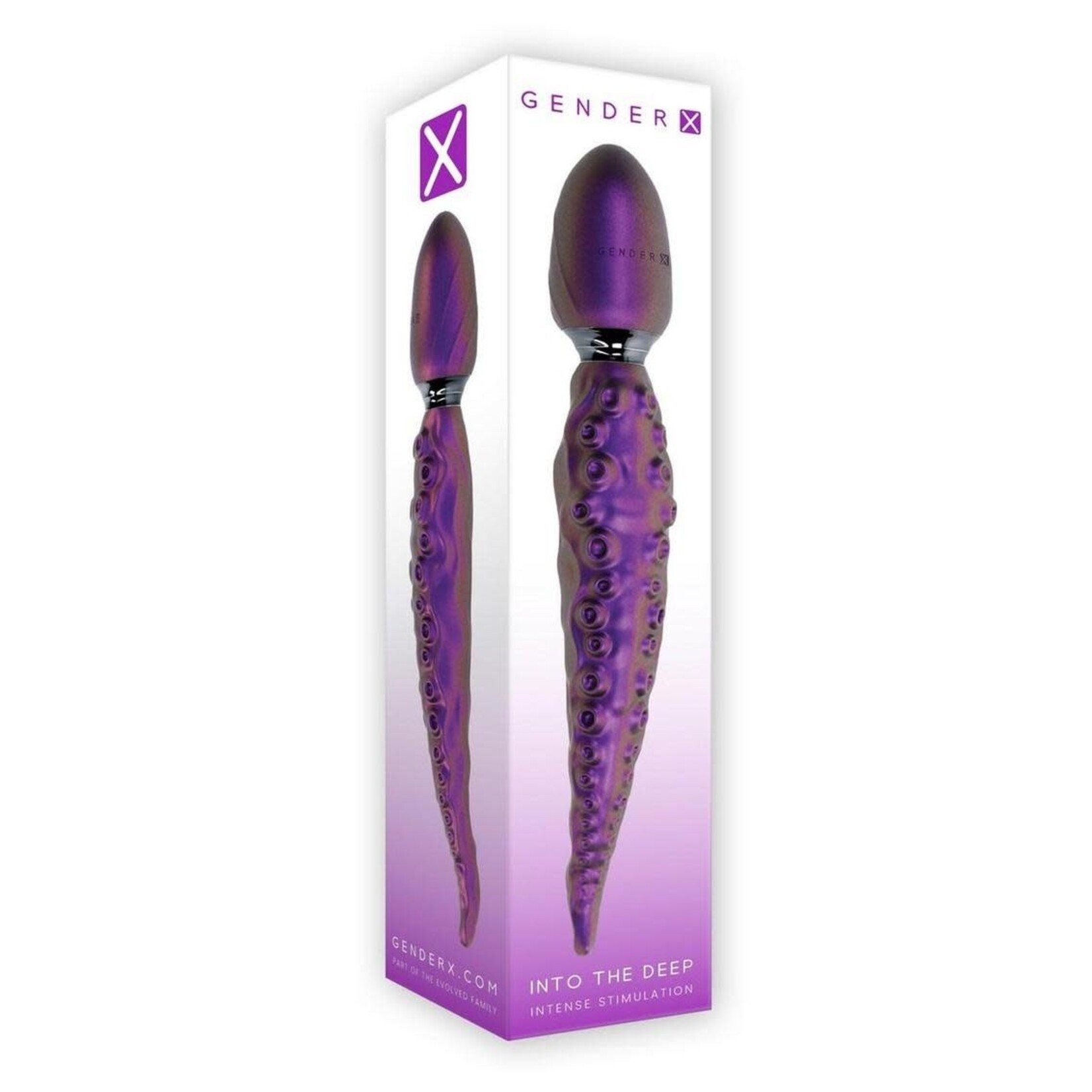 Gender X Into the Deep Rechargeable Silicone Vibrating Dildo - Purple
