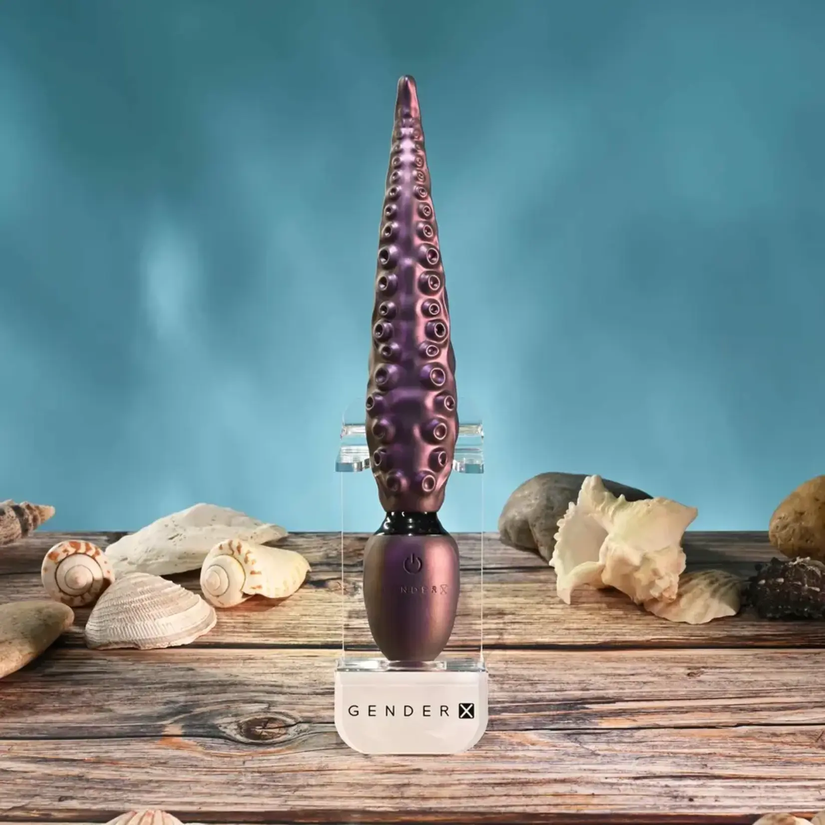 Gender X Into the Deep Rechargeable Silicone Vibrating Dildo - Purple