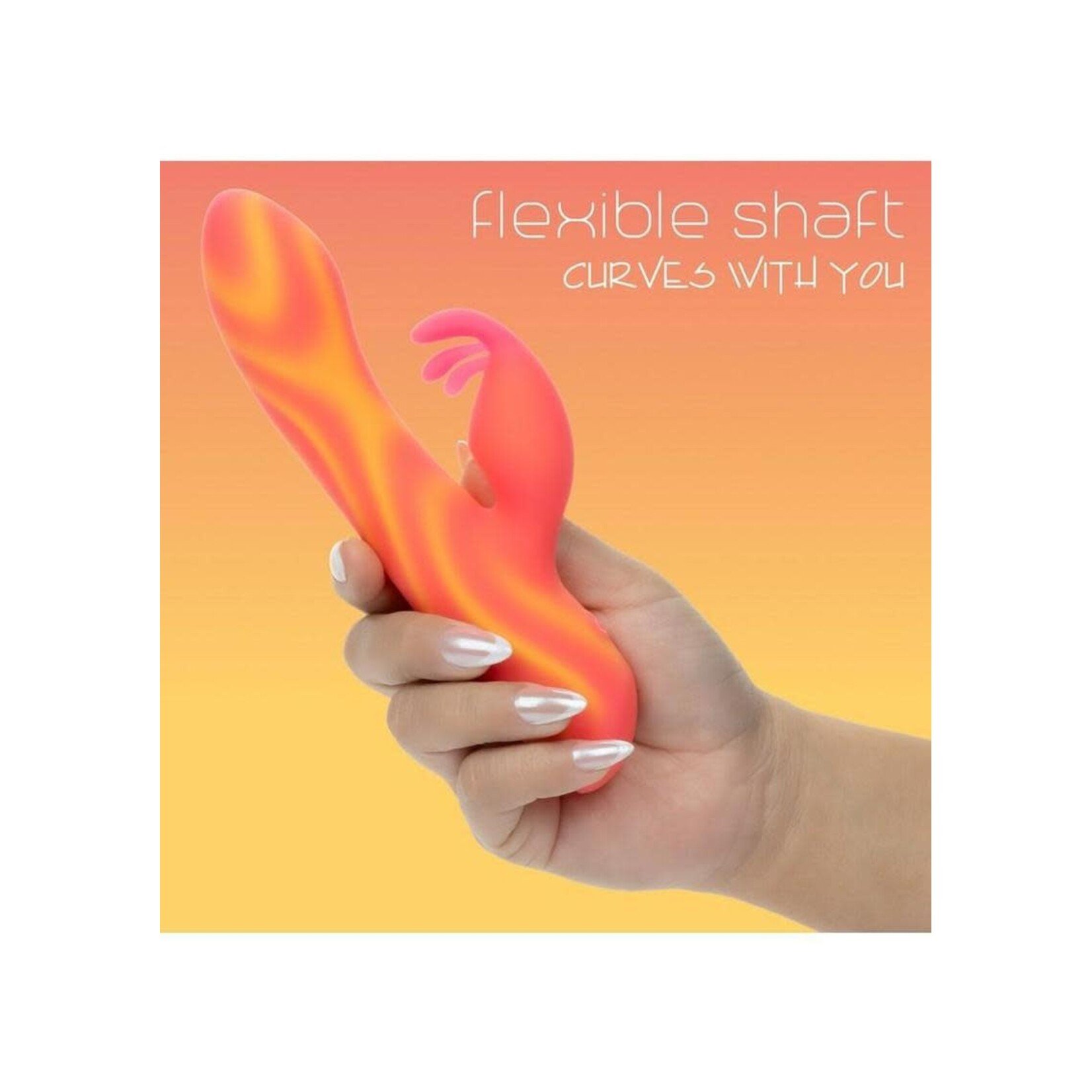 Endless Summer Moonlight Magic Dual Vibe Light-up Rechargeable Silicone Massager - Orange