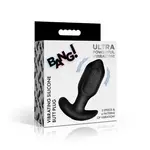 Bang! Bumpy Vibrating Rechargeable Silicone Butt Plug - Black