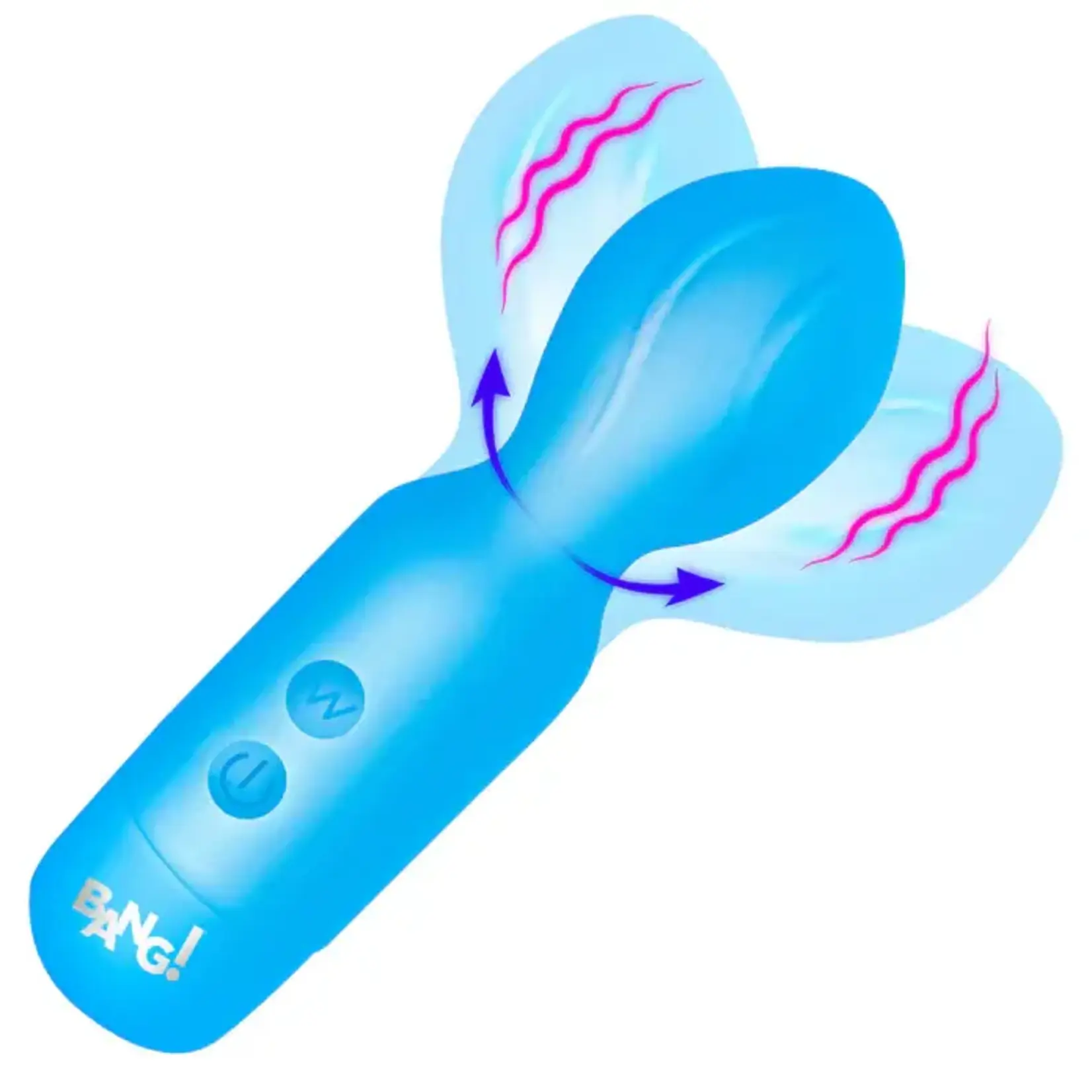 Bang! 18X Vibrating Silicone Mini Wand - Blue