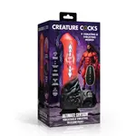 Creature Cocks Ultimate Centaur Thrusting & Vibrating Rechargeable Silicone Dildo with Remote Control - Red/Black