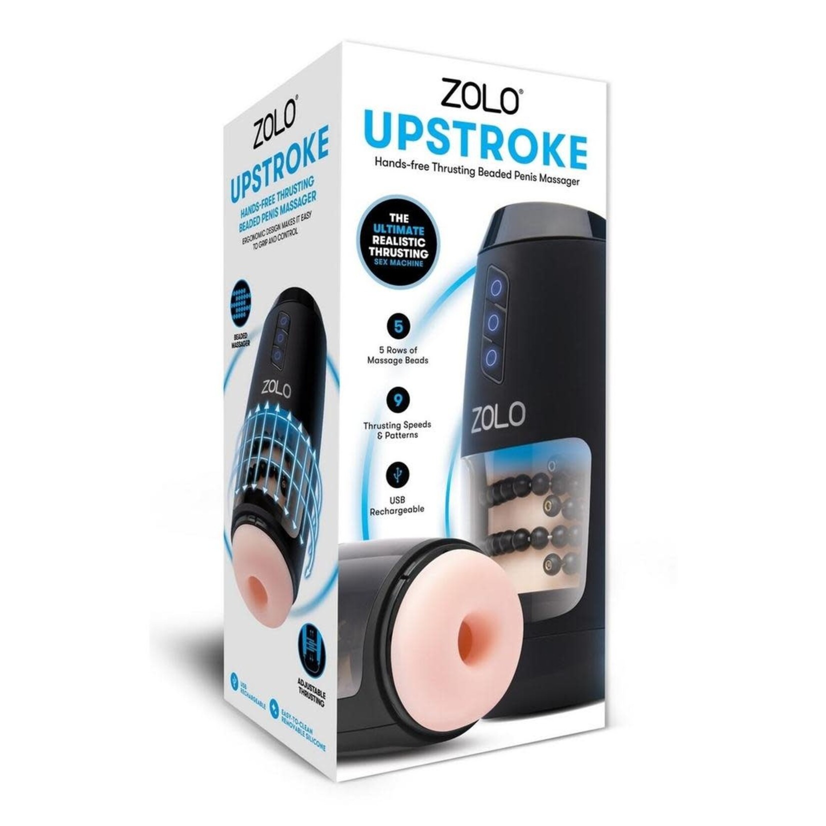 Zolo Upstroke Rechargeable Stroker - Black
