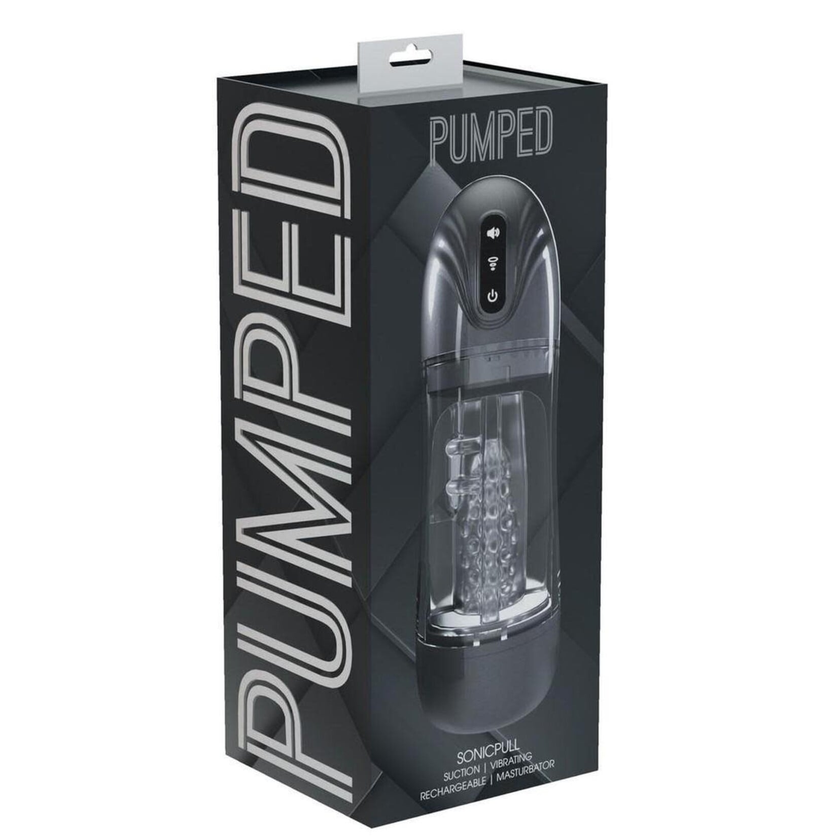 Pumped SonicPull 10 Function Multimedia Enhanced Masturbator - Gun Metal