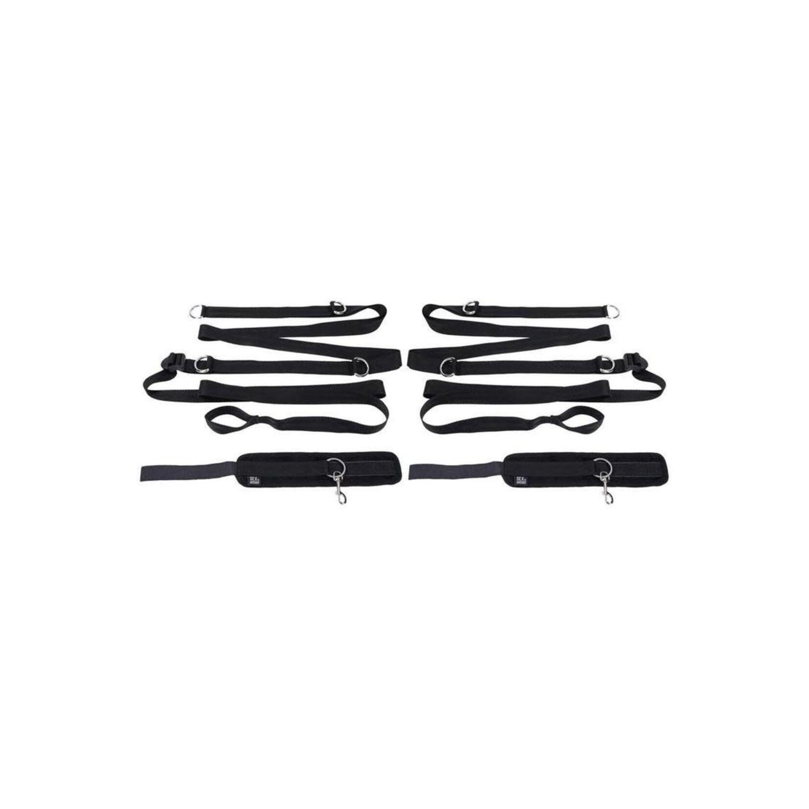Sex & Mischief Anywhere You Dare Bondage Restraint System - Black/Silver