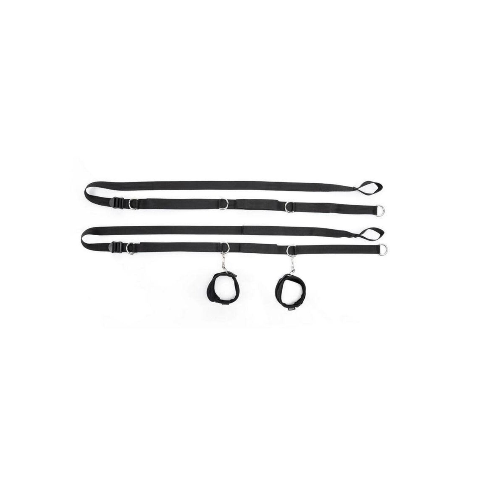 Sex & Mischief Anywhere You Dare Bondage Restraint System - Black/Silver