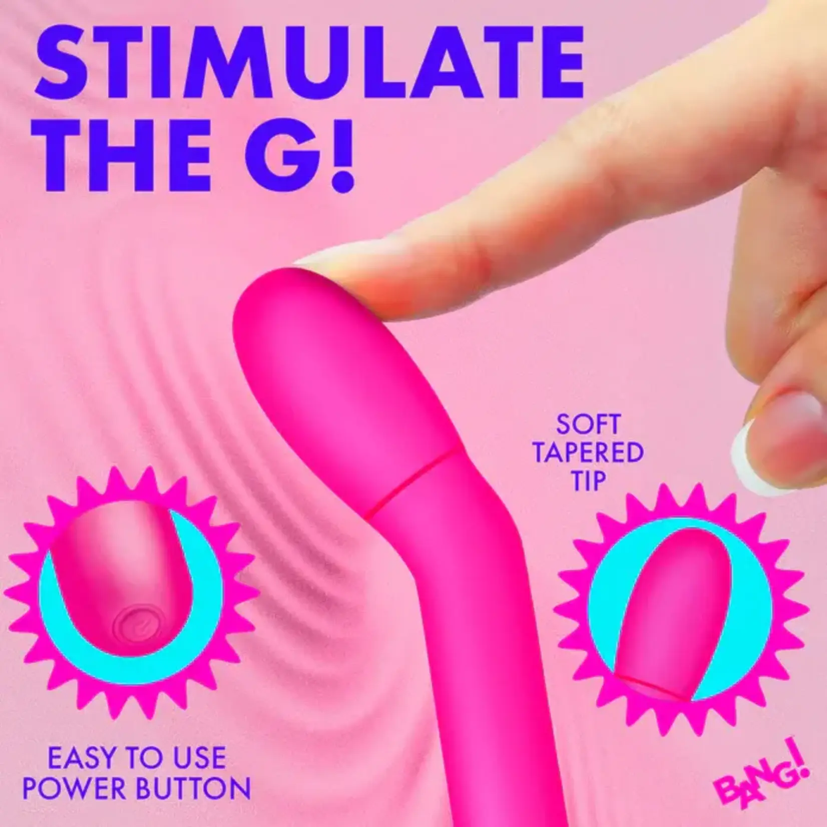 Bang Slim G-Spot Rechargeable Silicone Vibrator - Pink